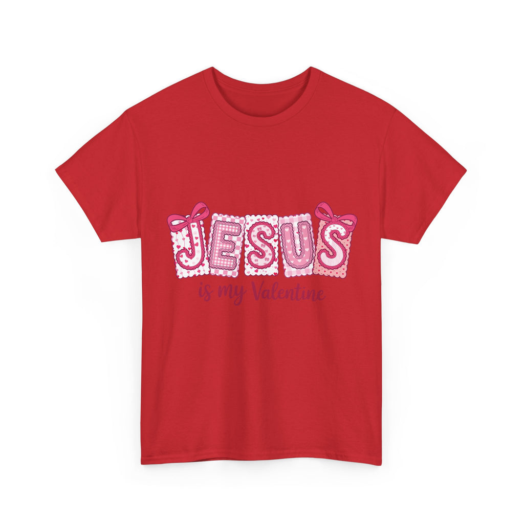Jesus Is My Valentine T-Shirt — Pink Christian Valentine Unisex Cotton Tee