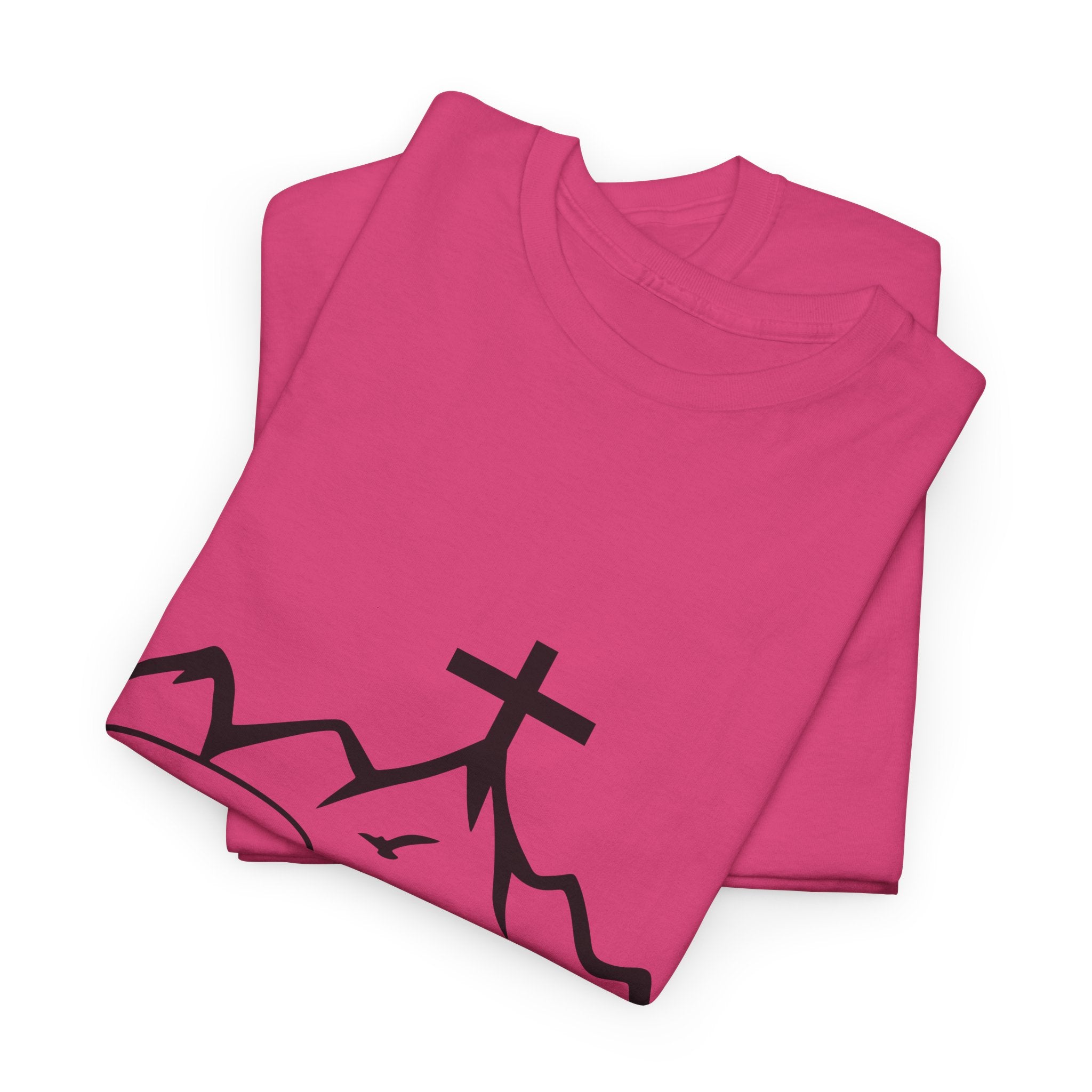 Spirit Lead Me Christian T‑Shirt — Minimalist Cross Unisex Cotton Tee