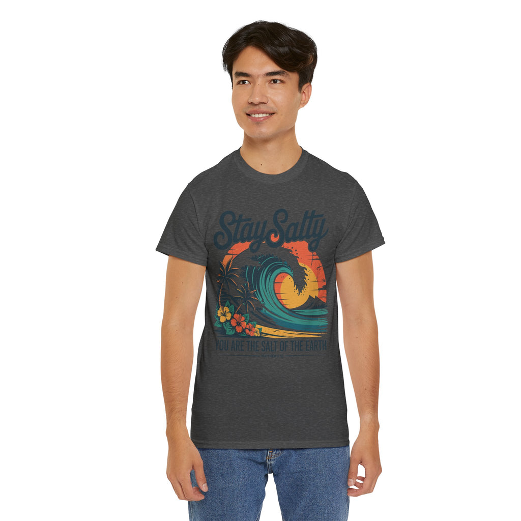 Stay Salty Beach Tee — "You are the salt of the earth (Matthew 5:13)"Unisex Cotton Tee