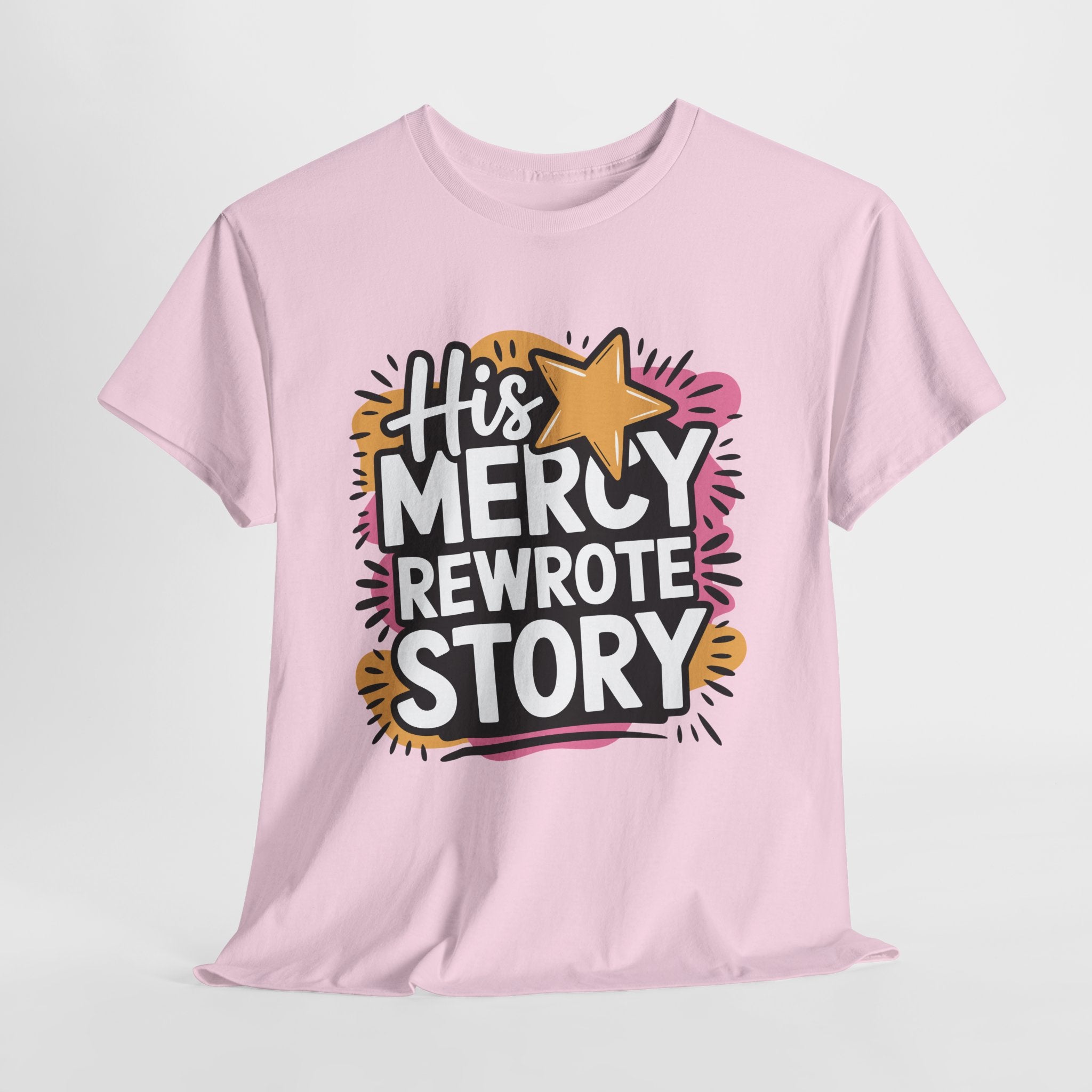 His Mercy Rewrote My Story Tee — Retro Christian Graphic T-Shirt