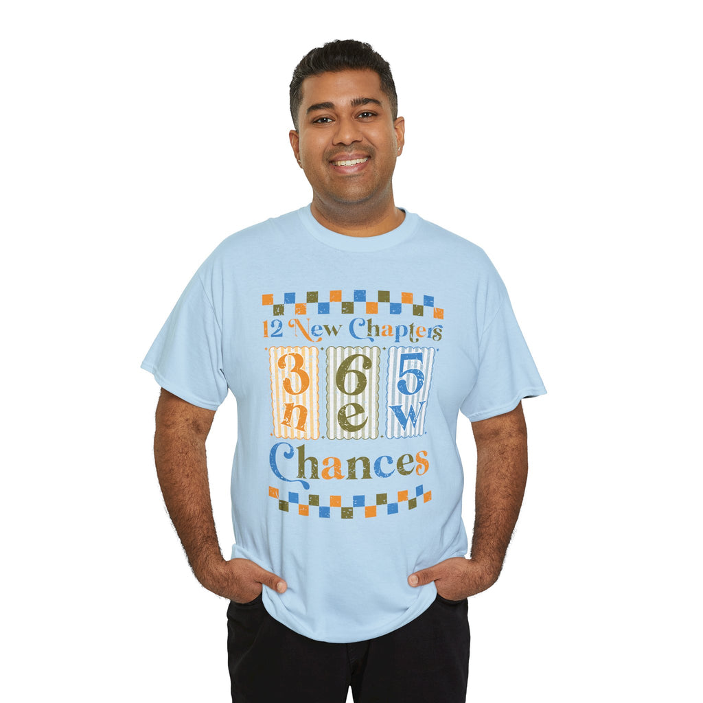 12 New Chapters 365 New Chances Vintage Tee — Fresh Start Inspirational Unisex Cotton Tee