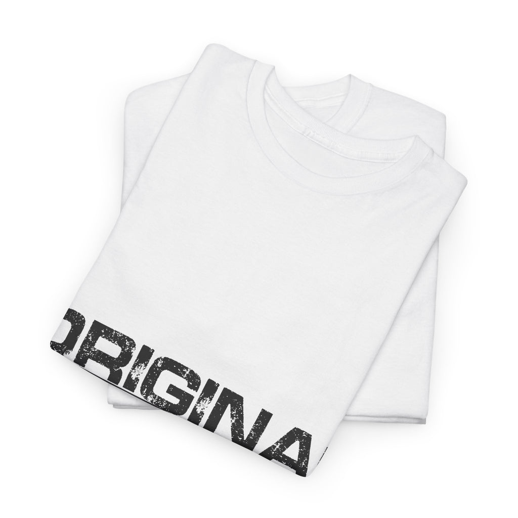 STAY SILENT Minimalist Tee — Vertical Text Black Unisex Cotton Tee