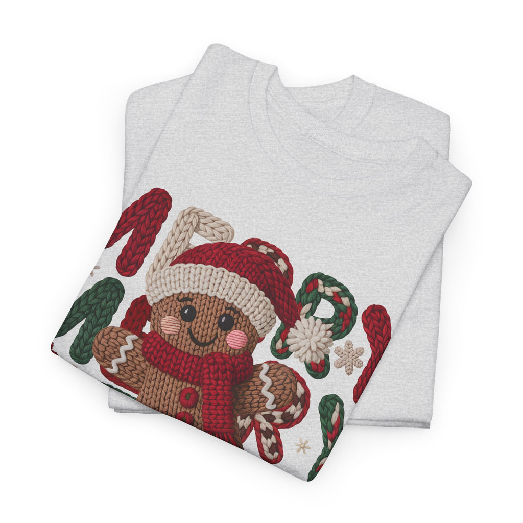 Merry Merry Merry Christmas Gingerbread Unisex Cotton Tee