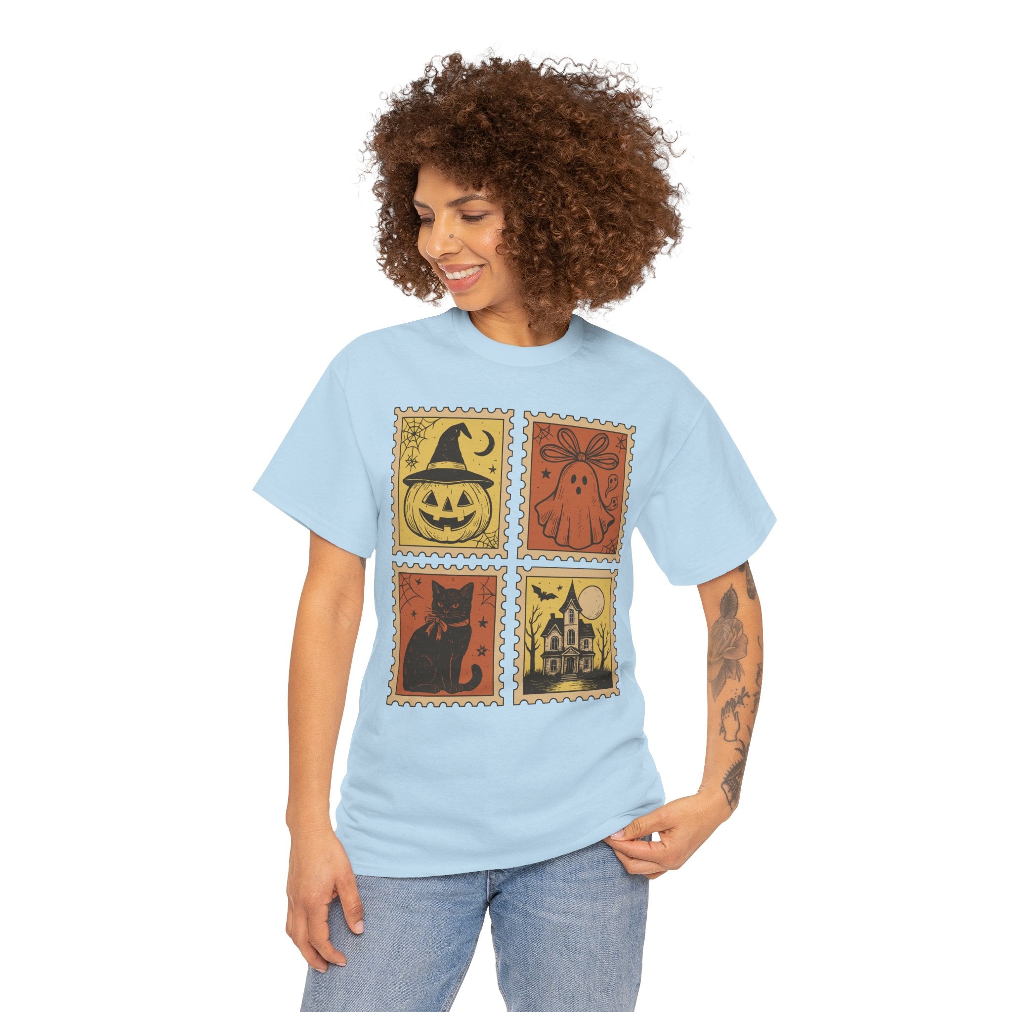 Halloween Stamp Collection Unisex Cotton Tee