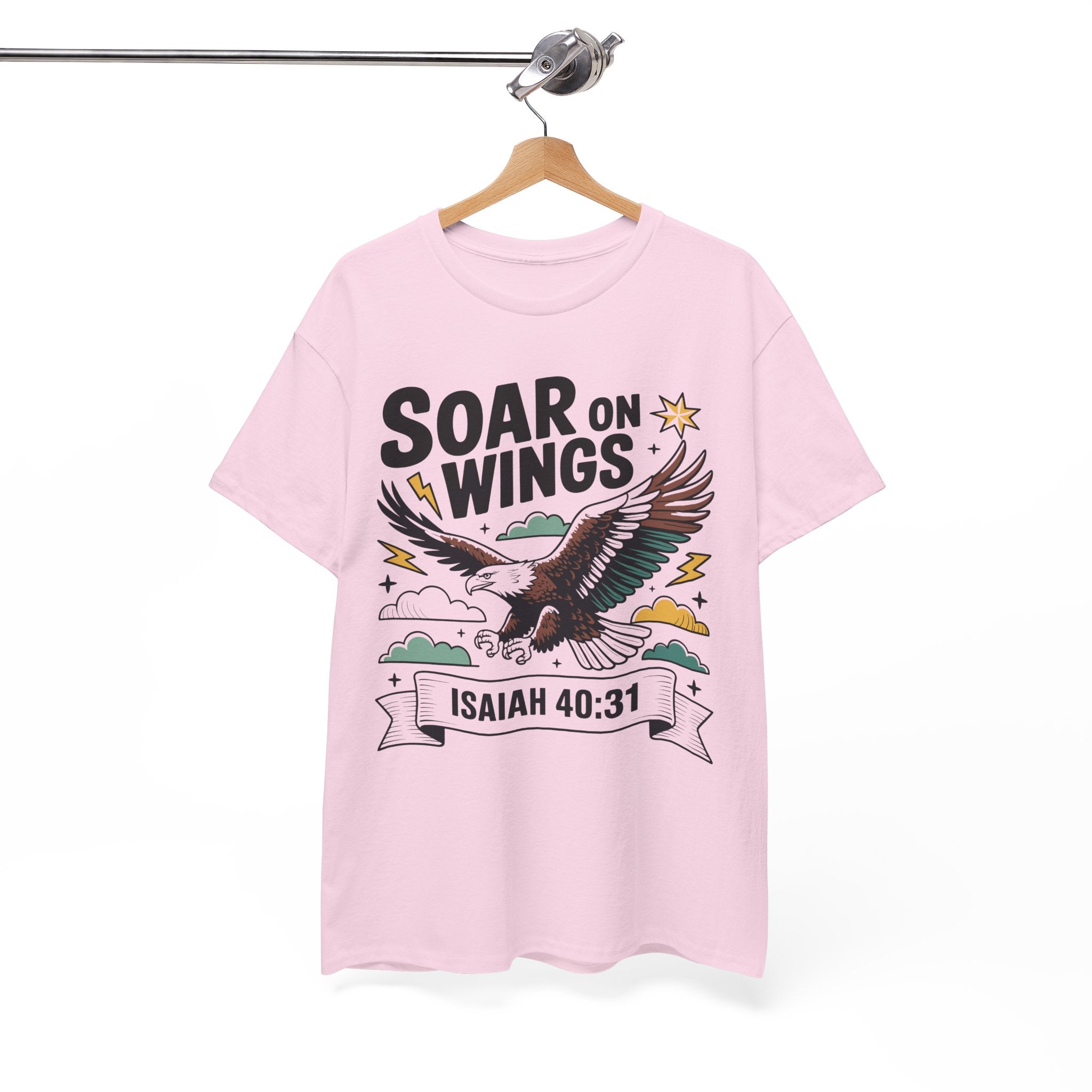 Isaiah 40:31 "Soar on Wings" Eagle Unisex Cotton T-Shirt
