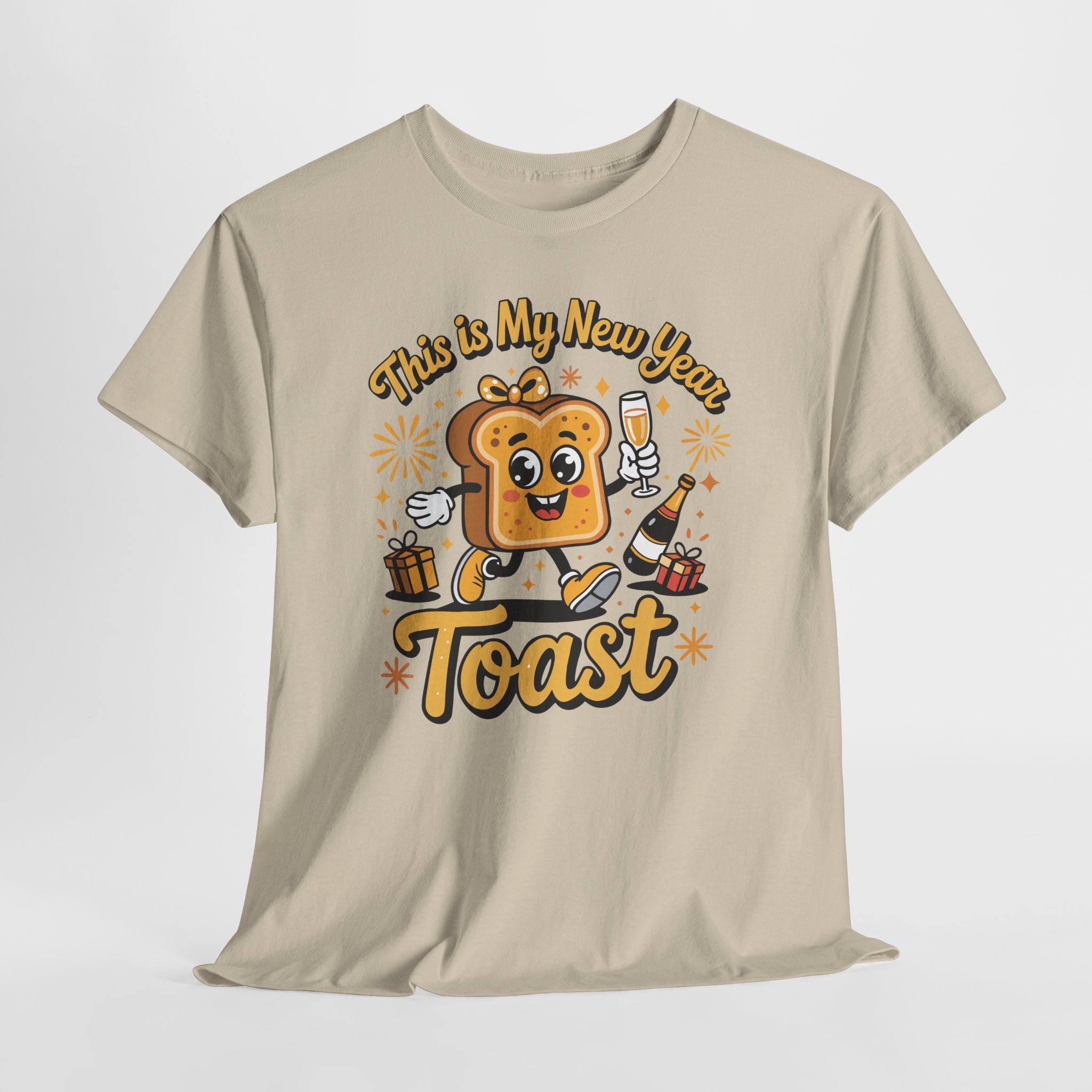 New Year Toast T-Shirt — "This Is My New Year Toast" Champagne & Fireworks Unisex Cotton Tee