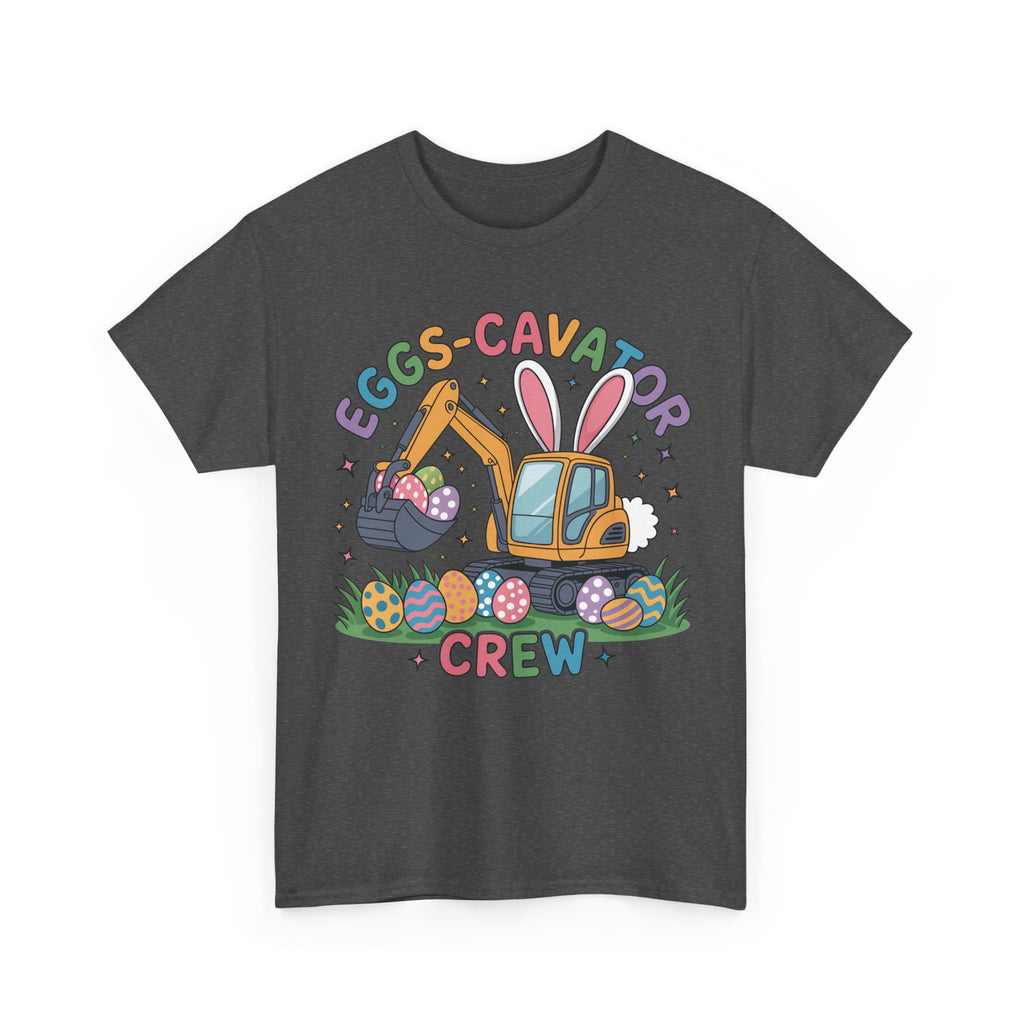 Easter 'Eggs-cavator Crew' Kids Tee — Excavator Bunny & Eggs Unisex Cotton Tee