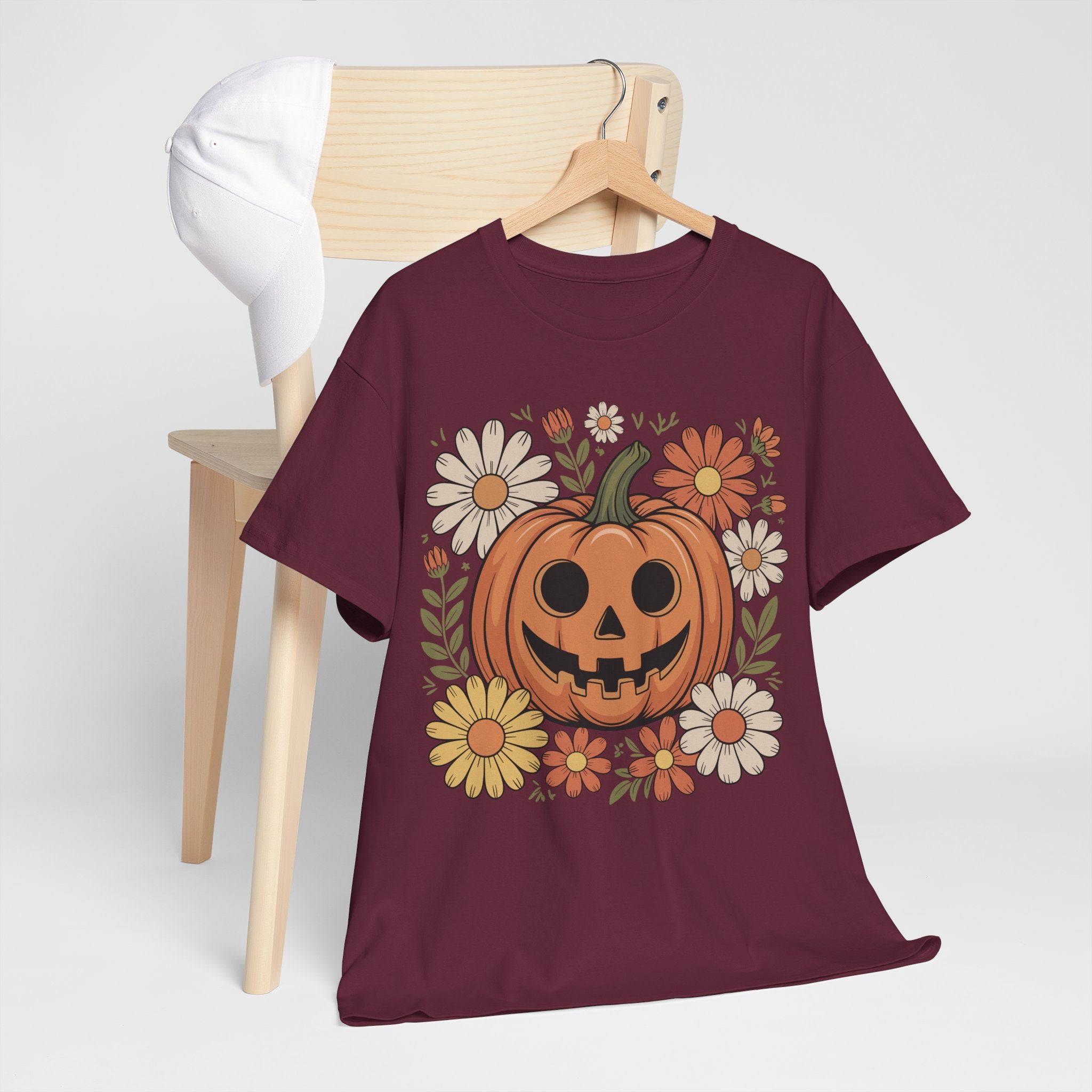 Halloween Pumpkin Unisex Cotton Tee