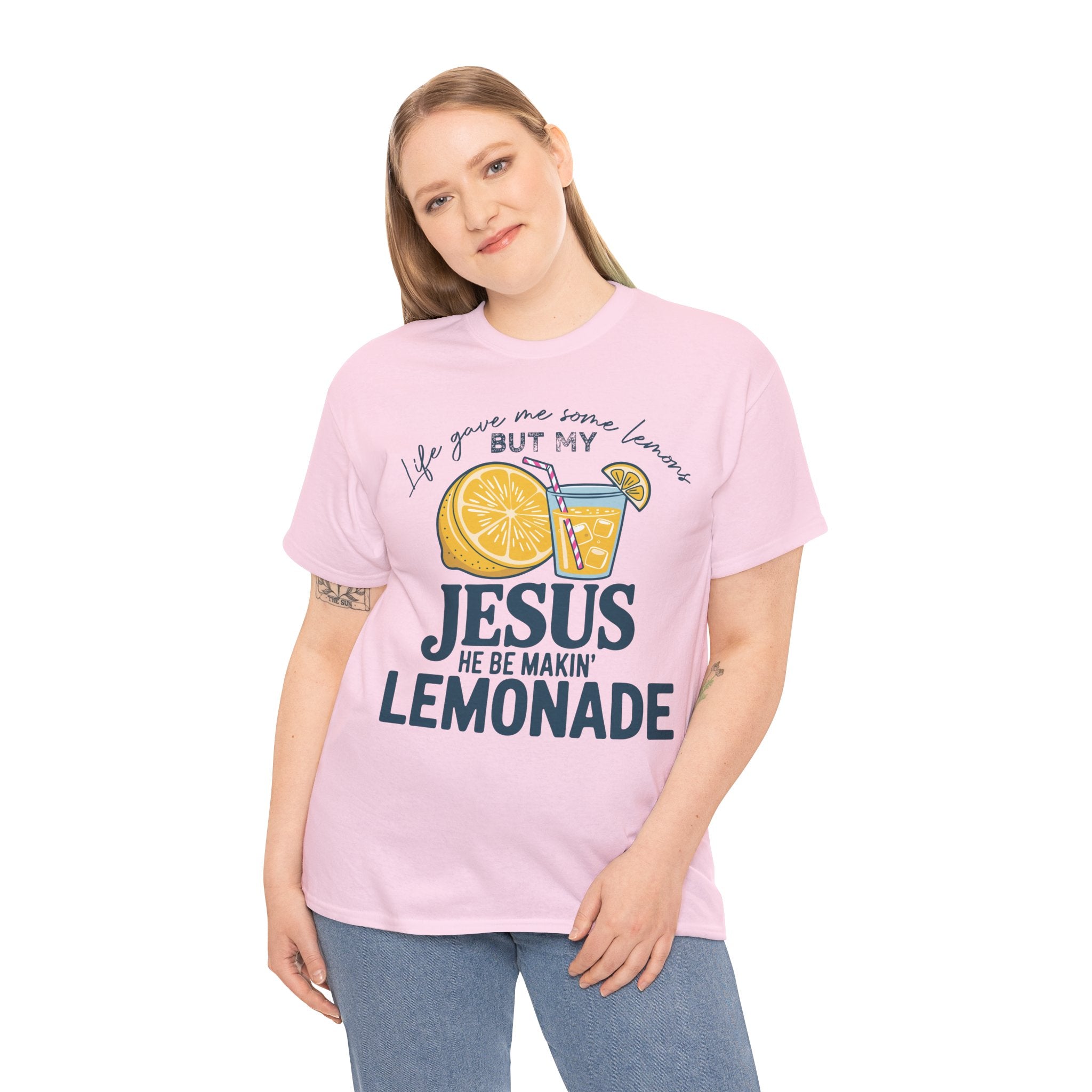 Christian Lemonade T-Shirt — “Life Gave Me Some Lemons but My Jesus He Be Makin’ Lemonade”Unisex Cotton Tee