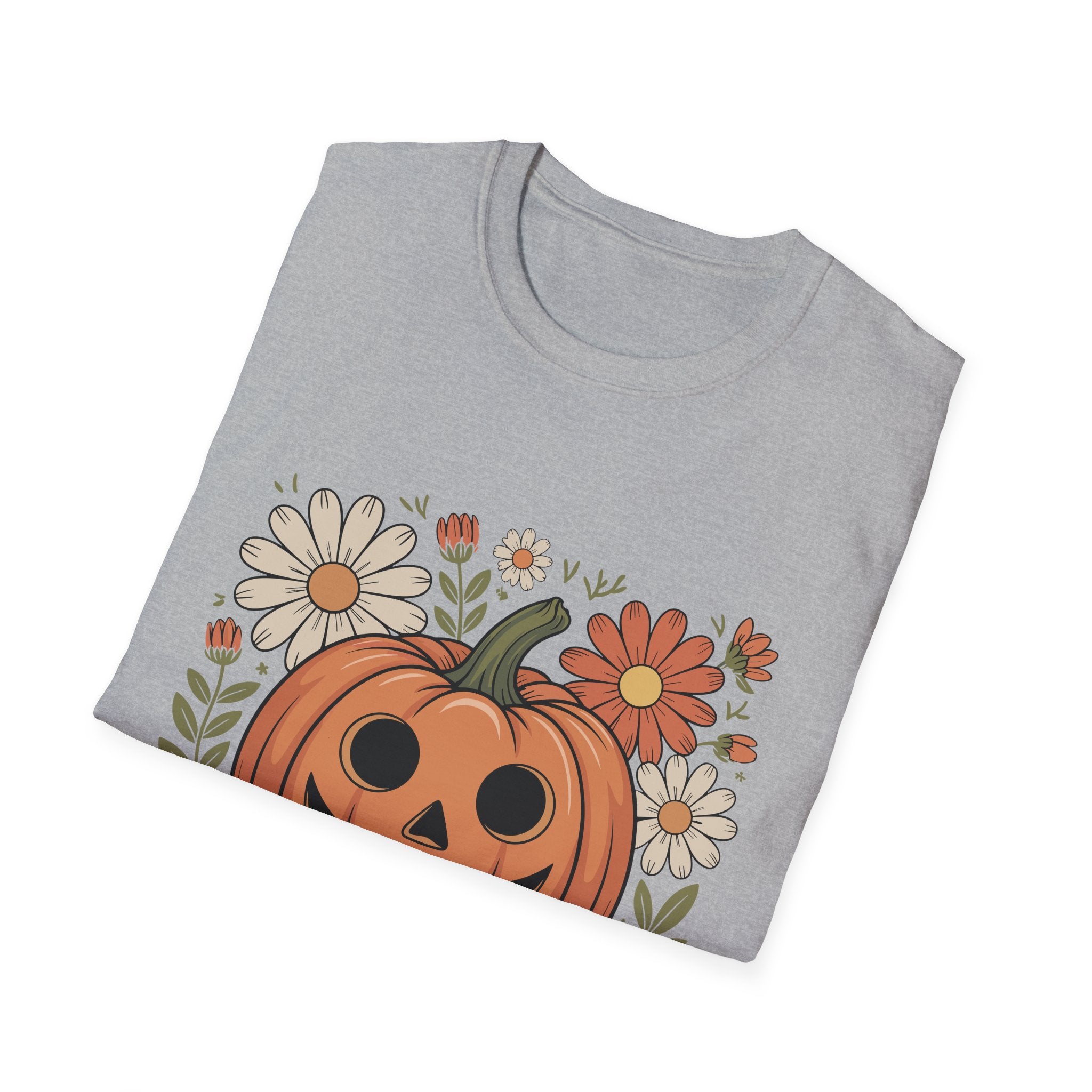 Spooky Floral Pumpkin T-Shirt