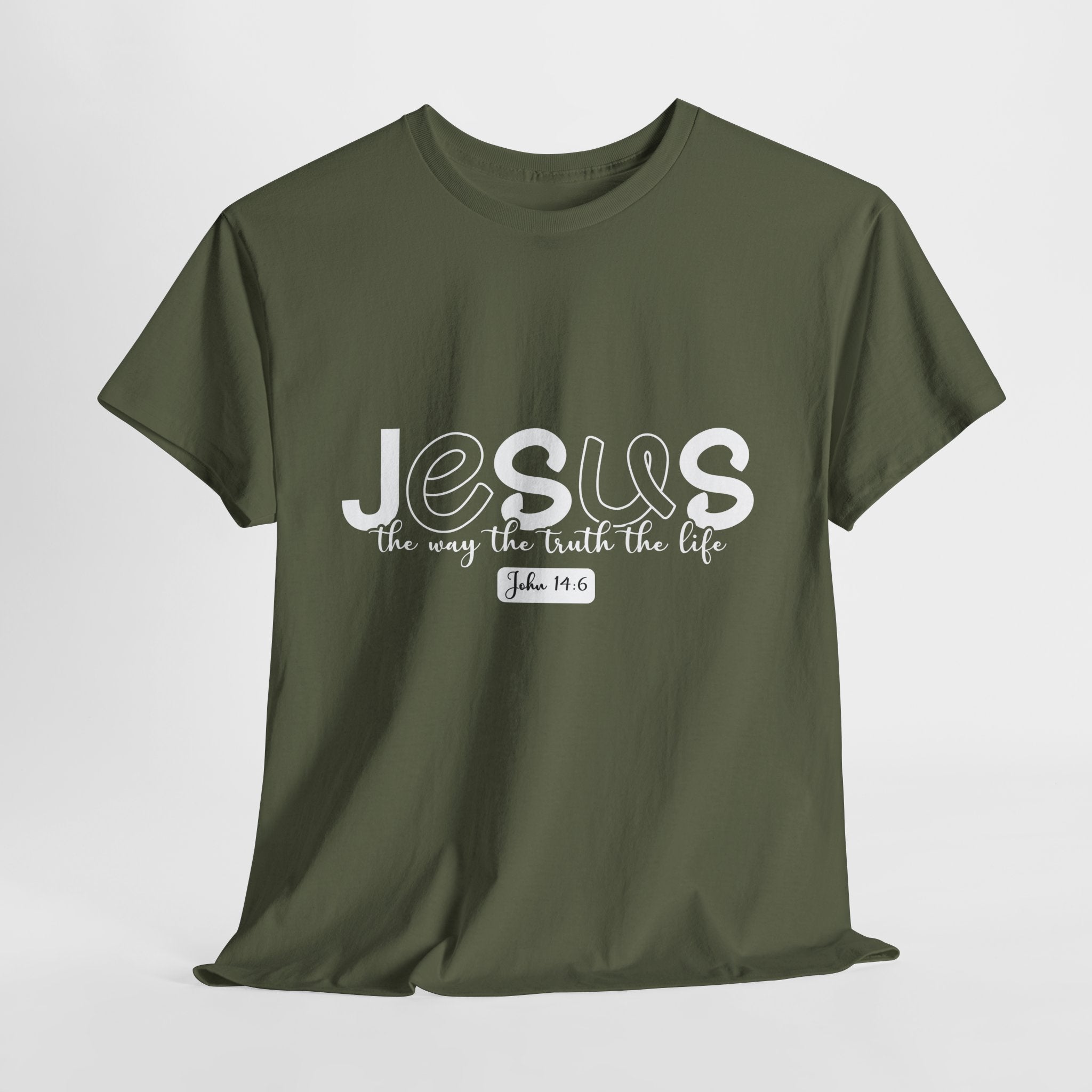 John 14:6 Christian Tee — Minimalist Script Faith T-Shirt