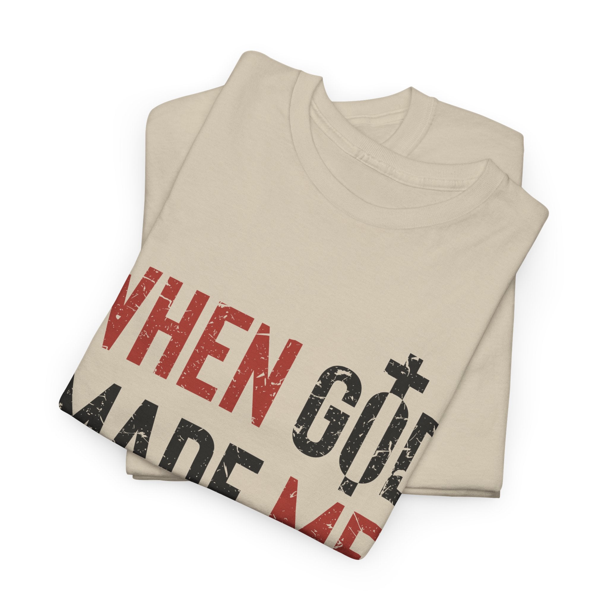 Humorous Grunge Quote Tee — "When He Saw Me, He Grinned and Said"Unisec Cotton Tee