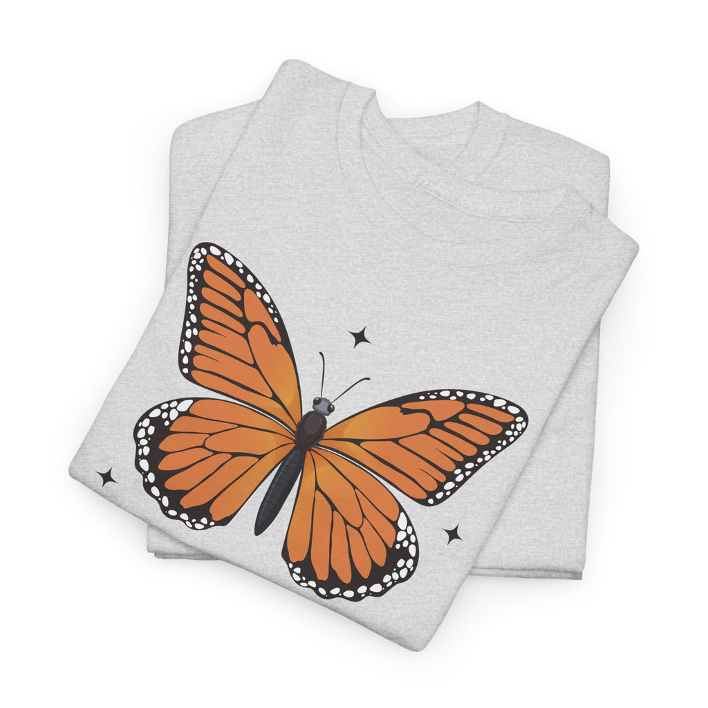 Monarch Butterfly Tee — "Less of Me, More of Him" Christian Unisex cotton T‑Shirt