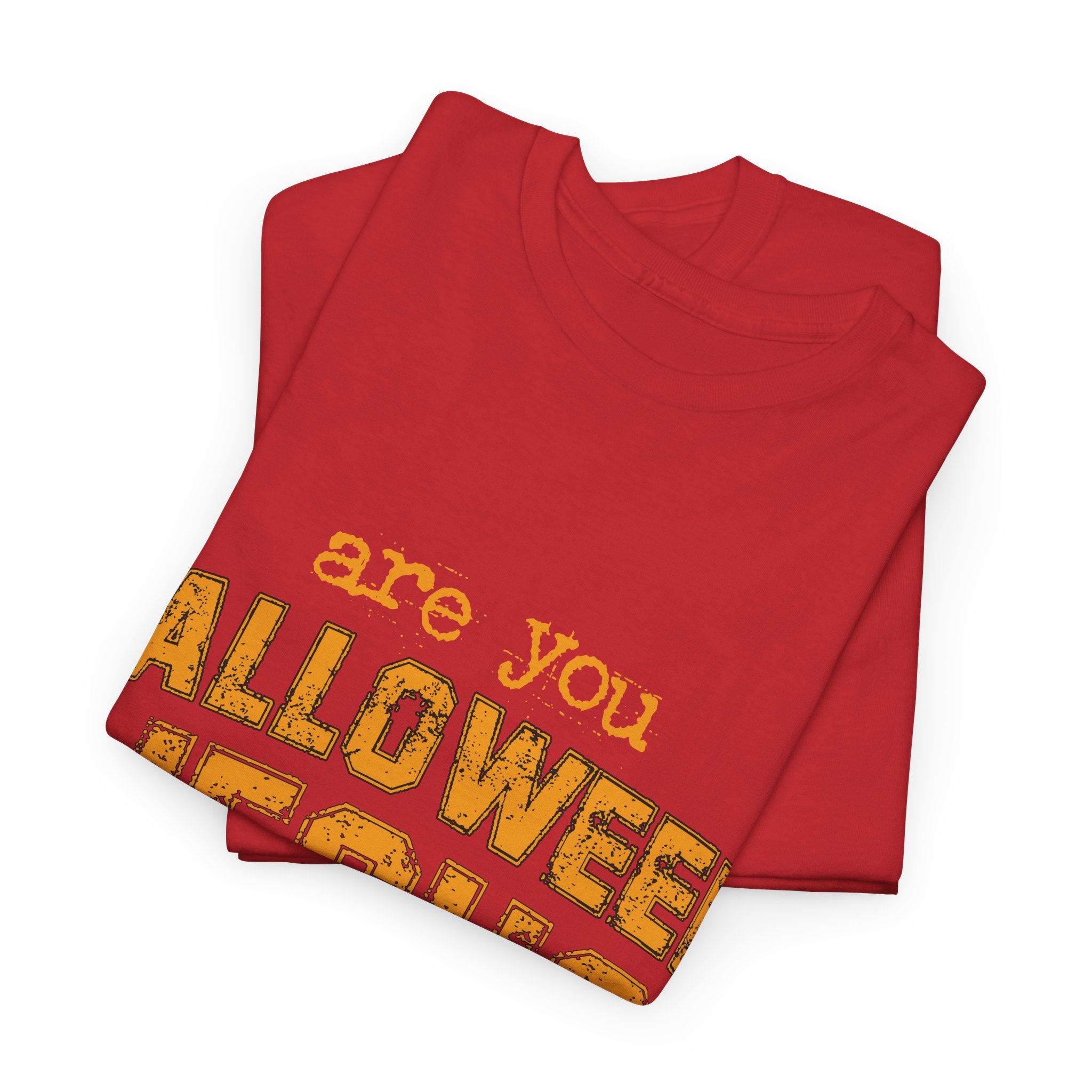 Christian Halloween T-Shirt — “Are You Falloween Jesus? Matthew 4:19” Distressed Pumpkin Design. Unisex Cotton Tee