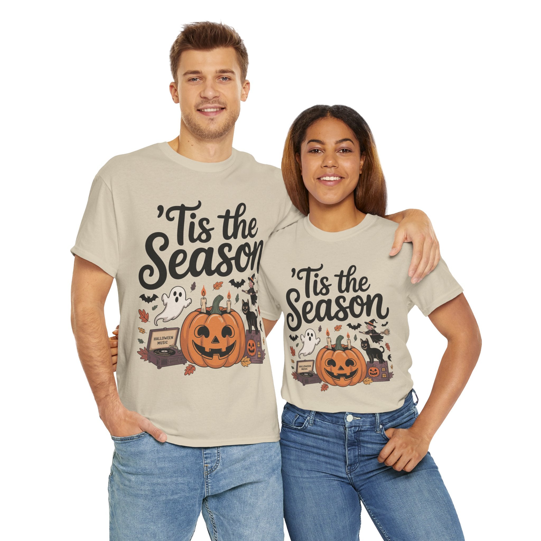 Holiday Season Unisex Cotton T-Shirt - Tis the Season Design