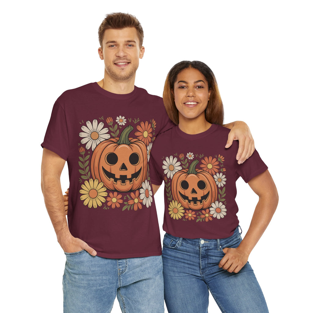 Halloween Pumpkin Unisex Cotton Tee