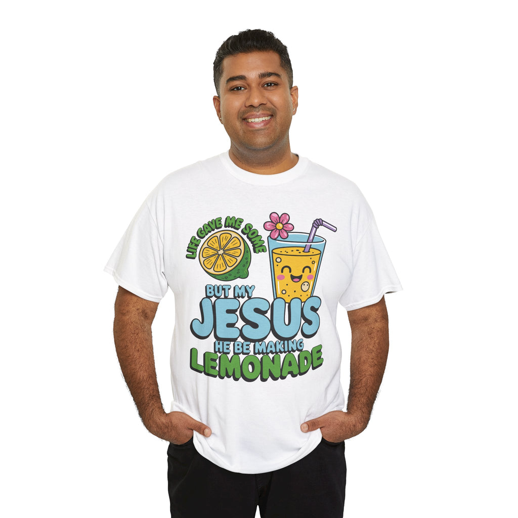 Christian Lemonade T‑Shirt — "Life Gave Me Some Lemons, My Jesus Makes Lemonade"Unisex Cotton Tee