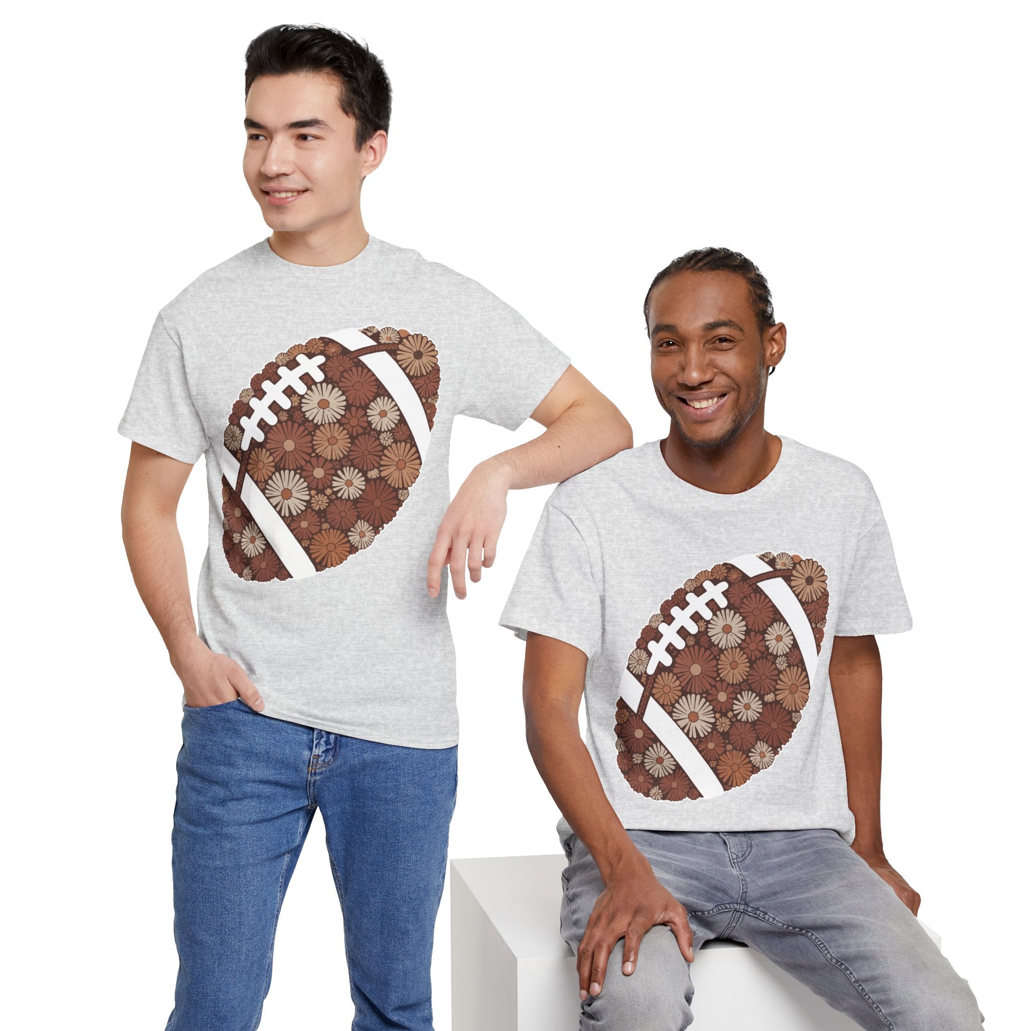 Game Day Touch Down Football Tee — Helmets, Flags & Cheer Icons Unisex Cotton Tee