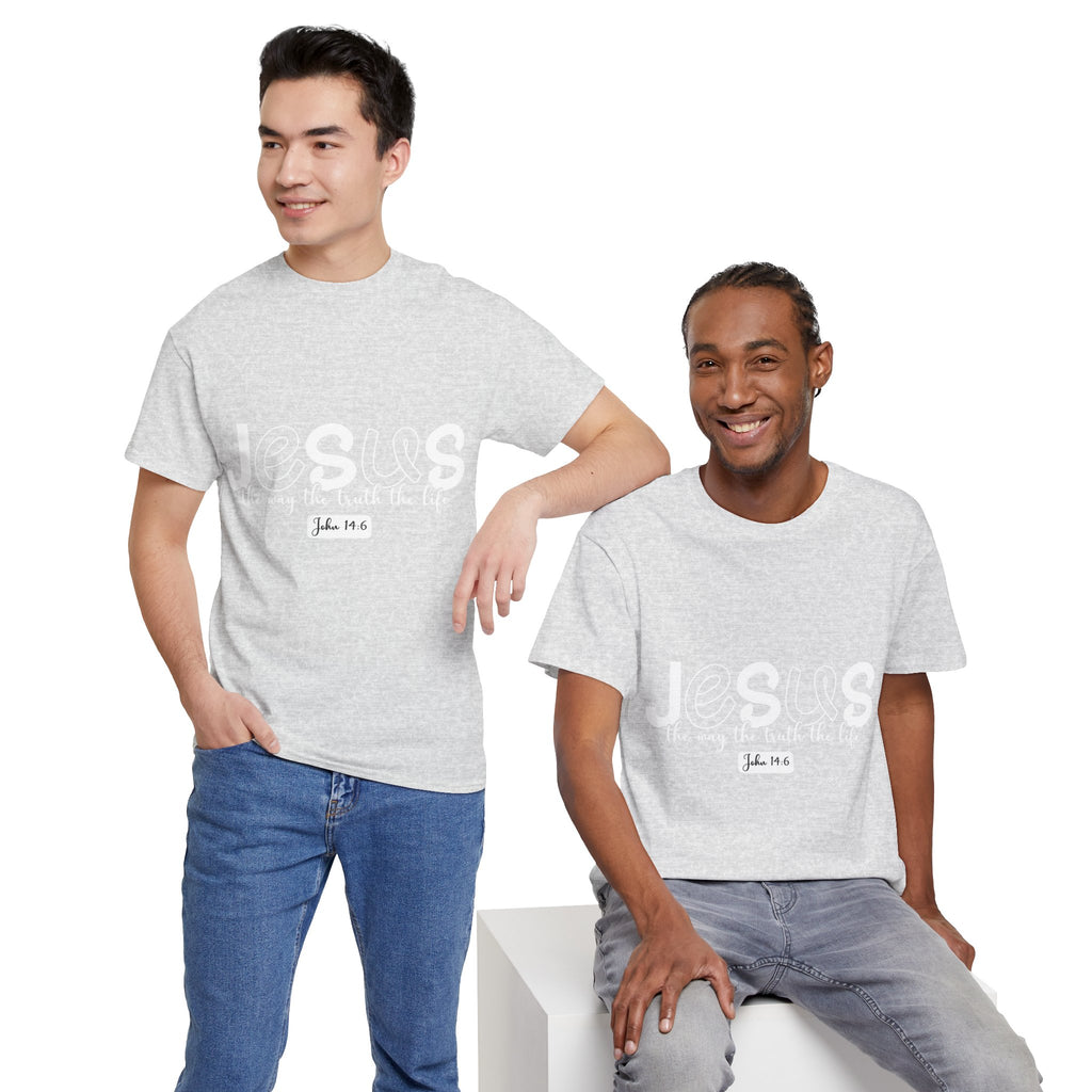 John 14:6 Christian Tee — Minimalist Script Faith T-Shirt