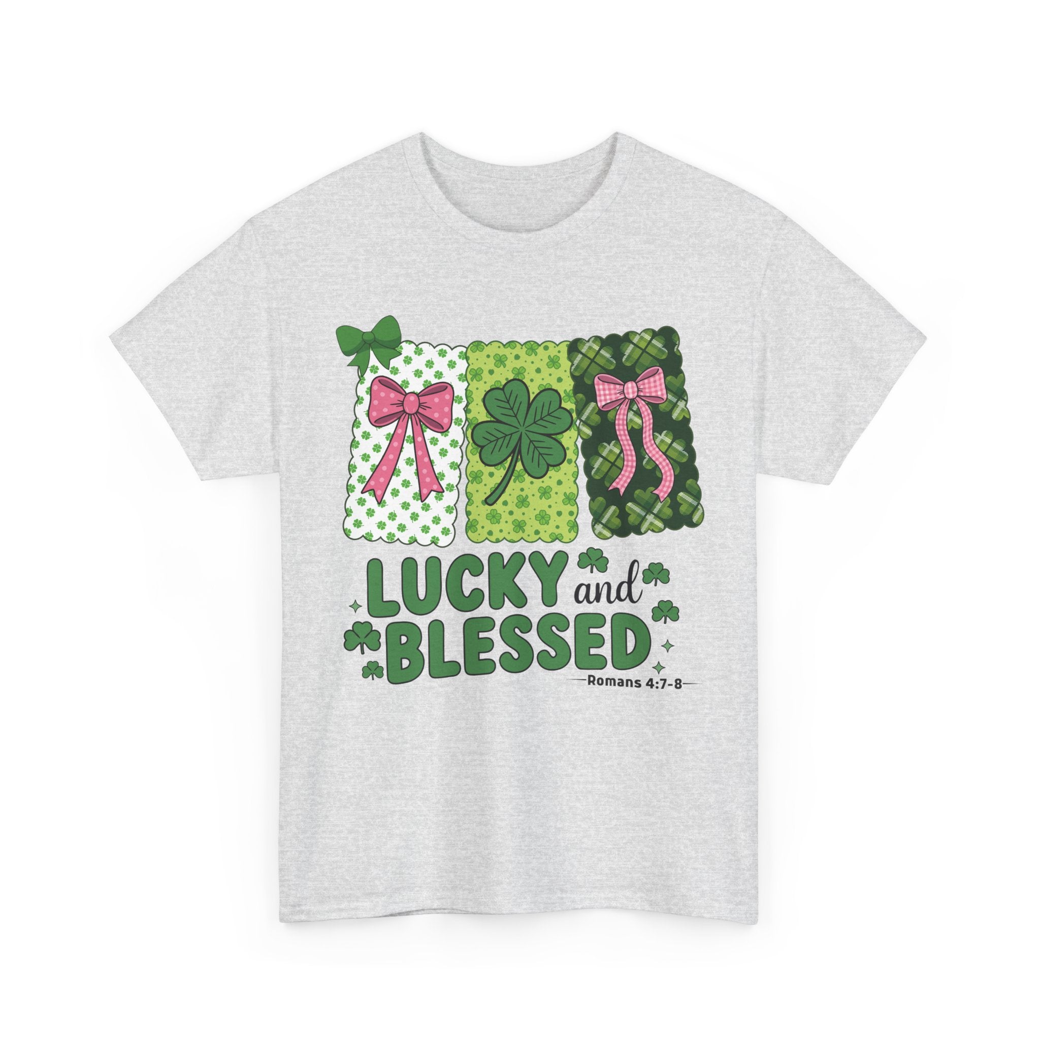 Lucky and Blessed Clover Unisex Cotton Tee