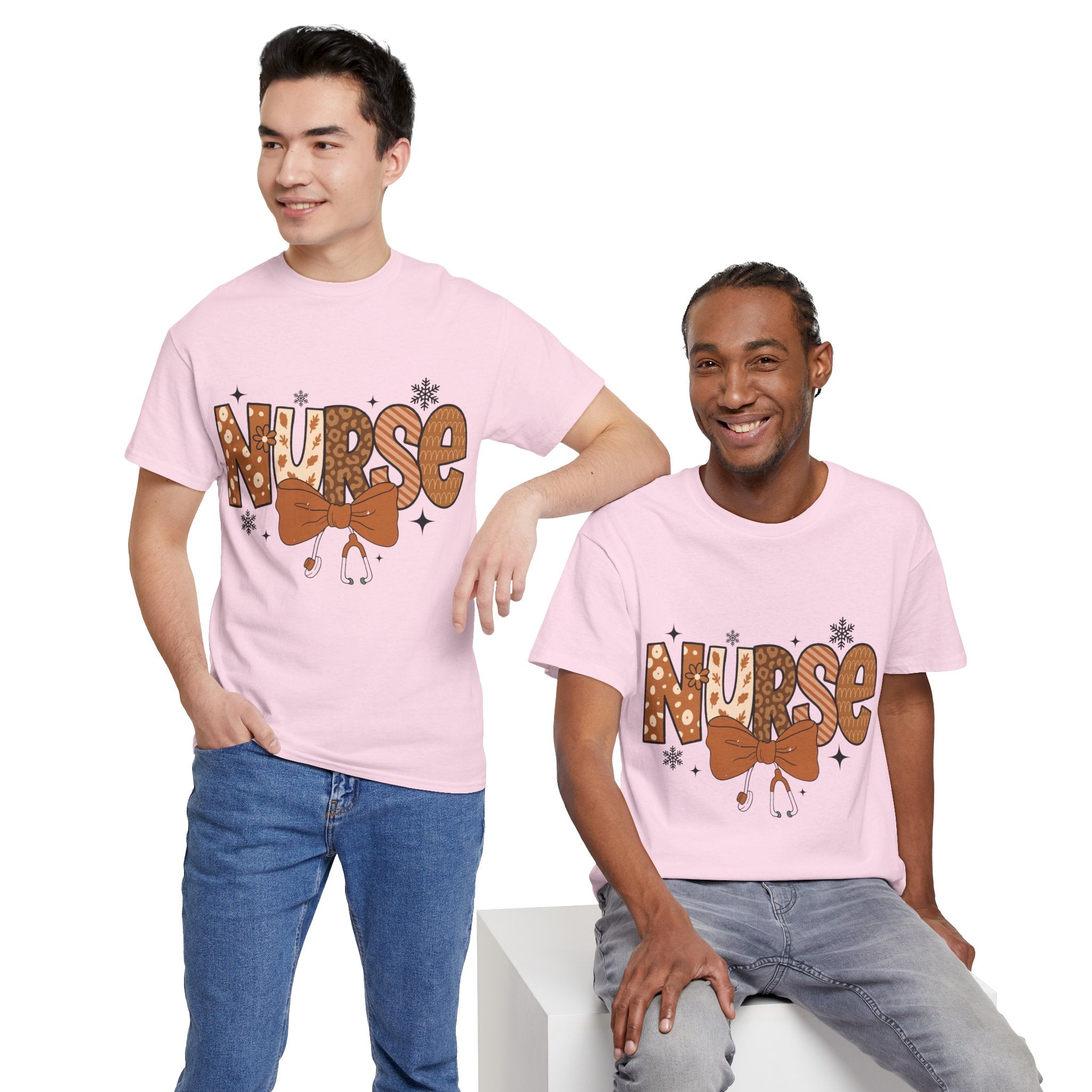 NURSE Fall Stethoscope Tee — Brown Autumn Nurse Unisex CottonT shirt