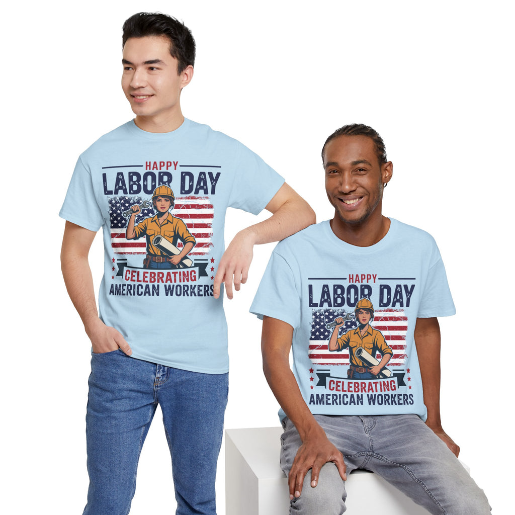 Happy US Labour Day T-Shirt - Unisex Heavy Cotton Tee