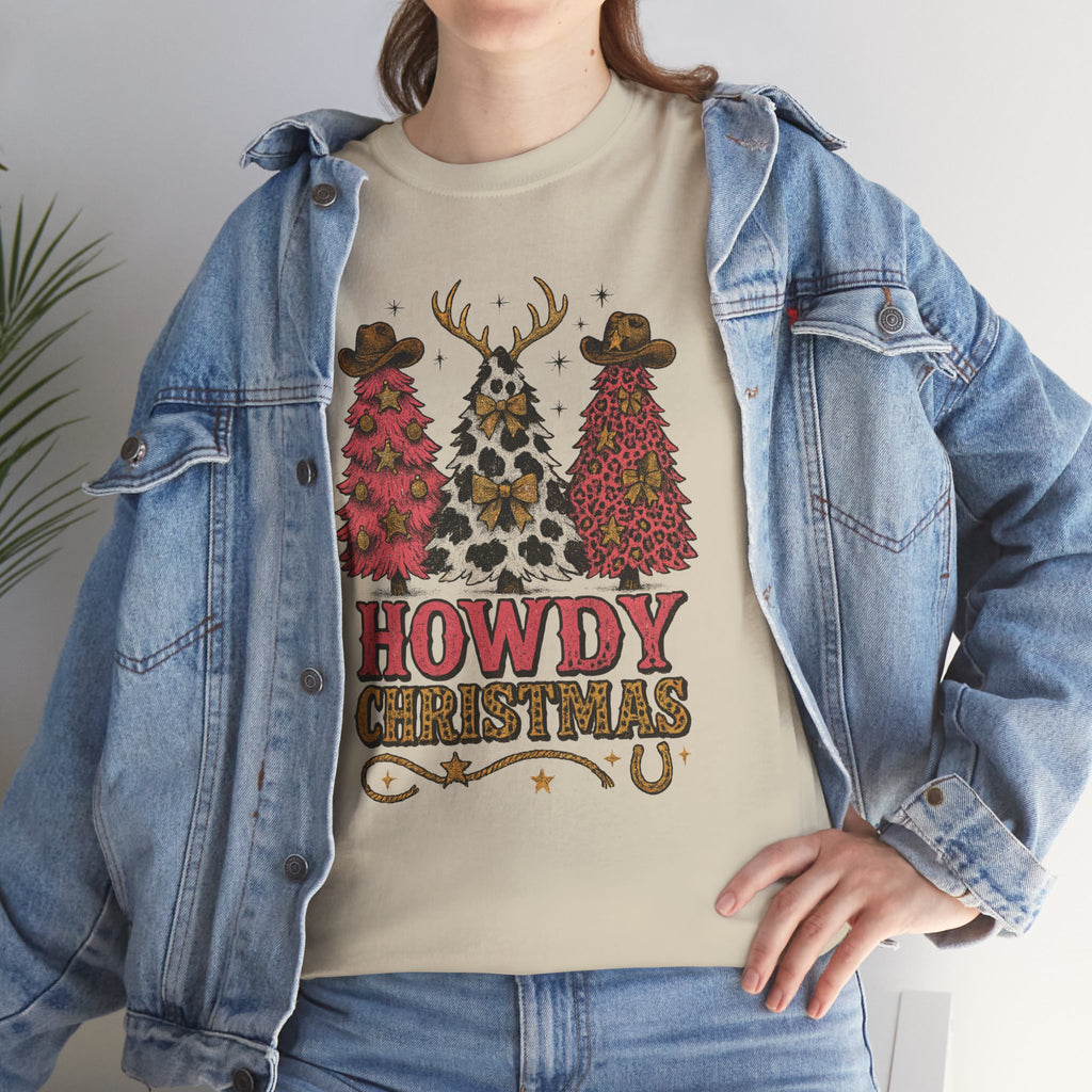 Western Christmas Unisex Cotton Tee