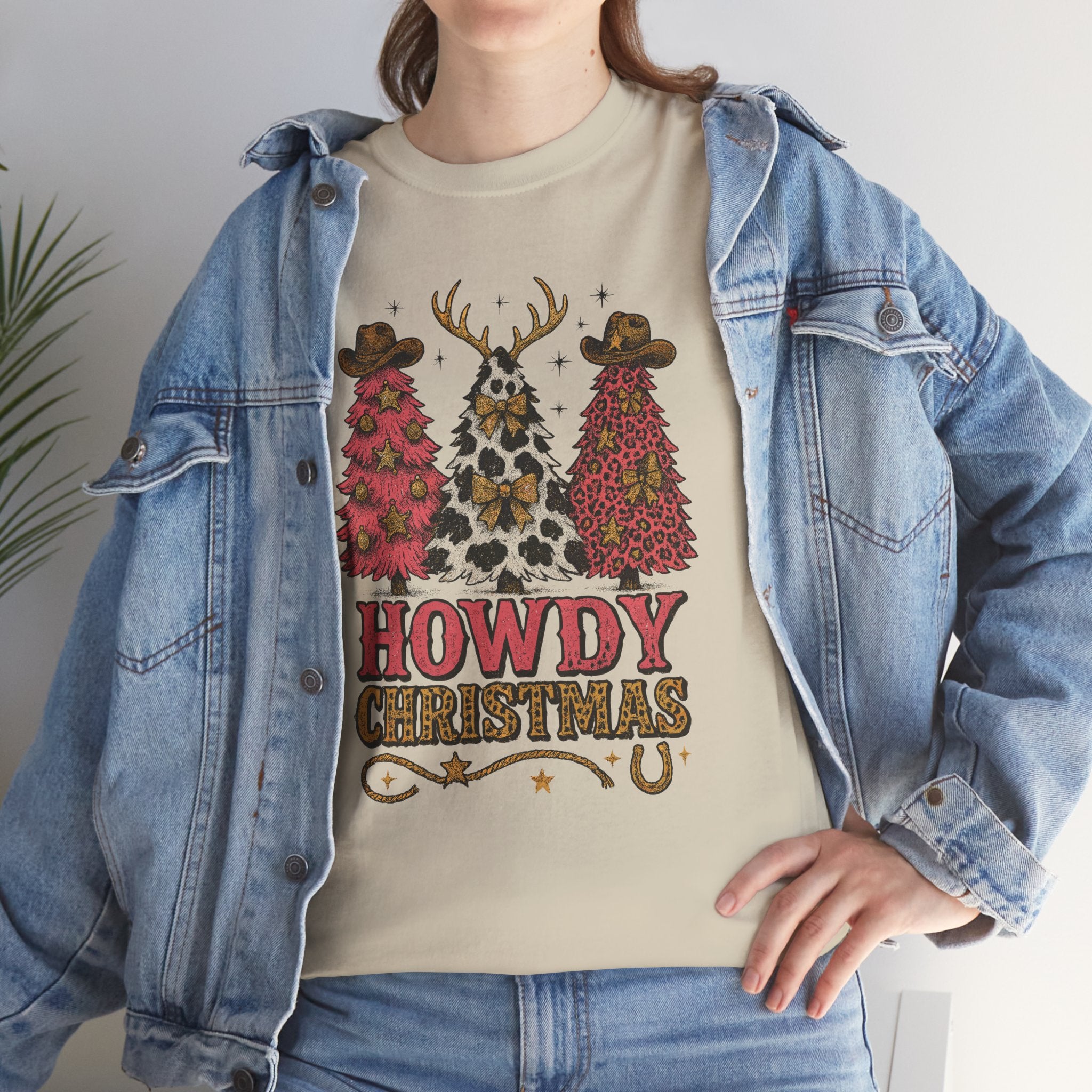Western Christmas Unisex Cotton Tee