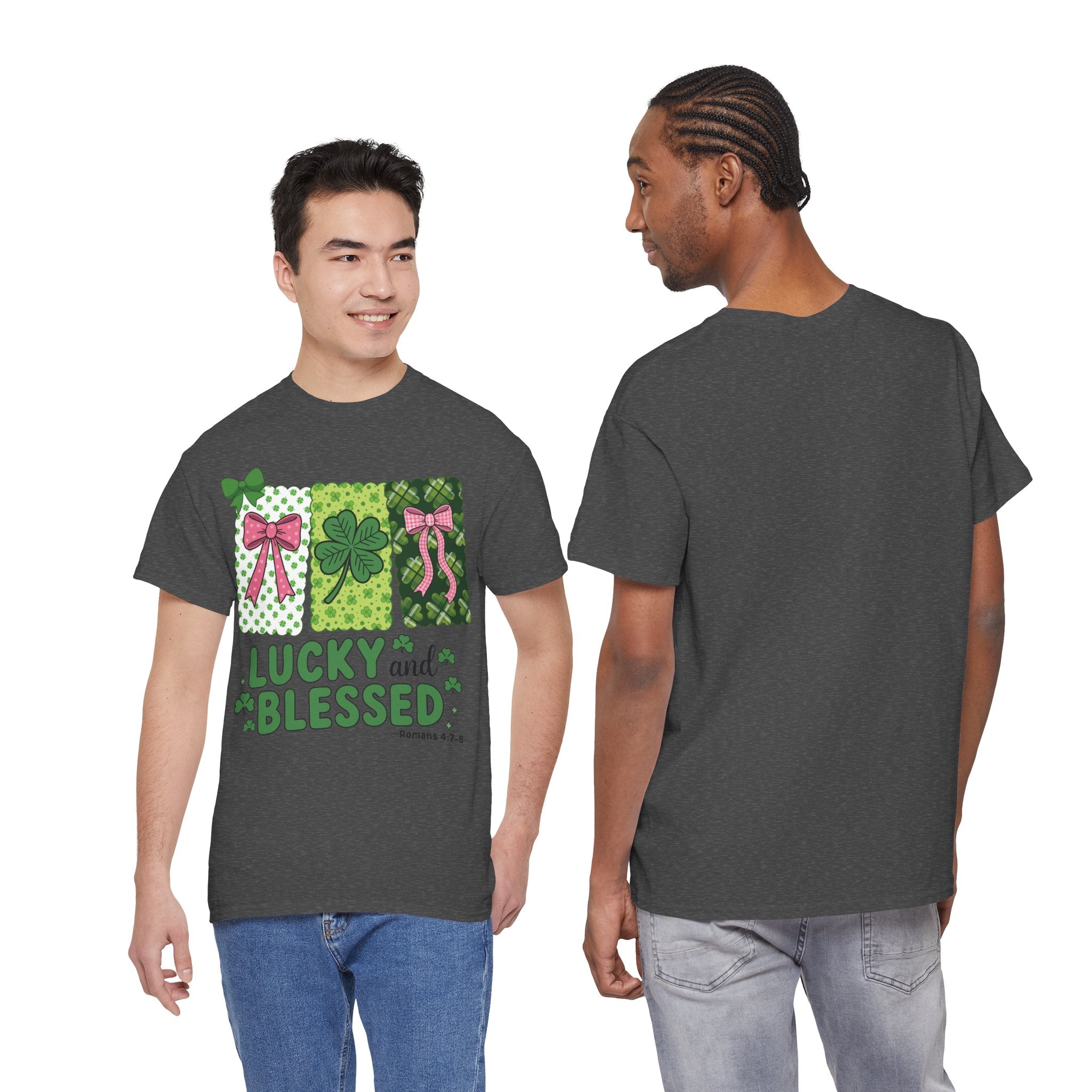 Lucky and Blessed Clover Unisex Cotton Tee