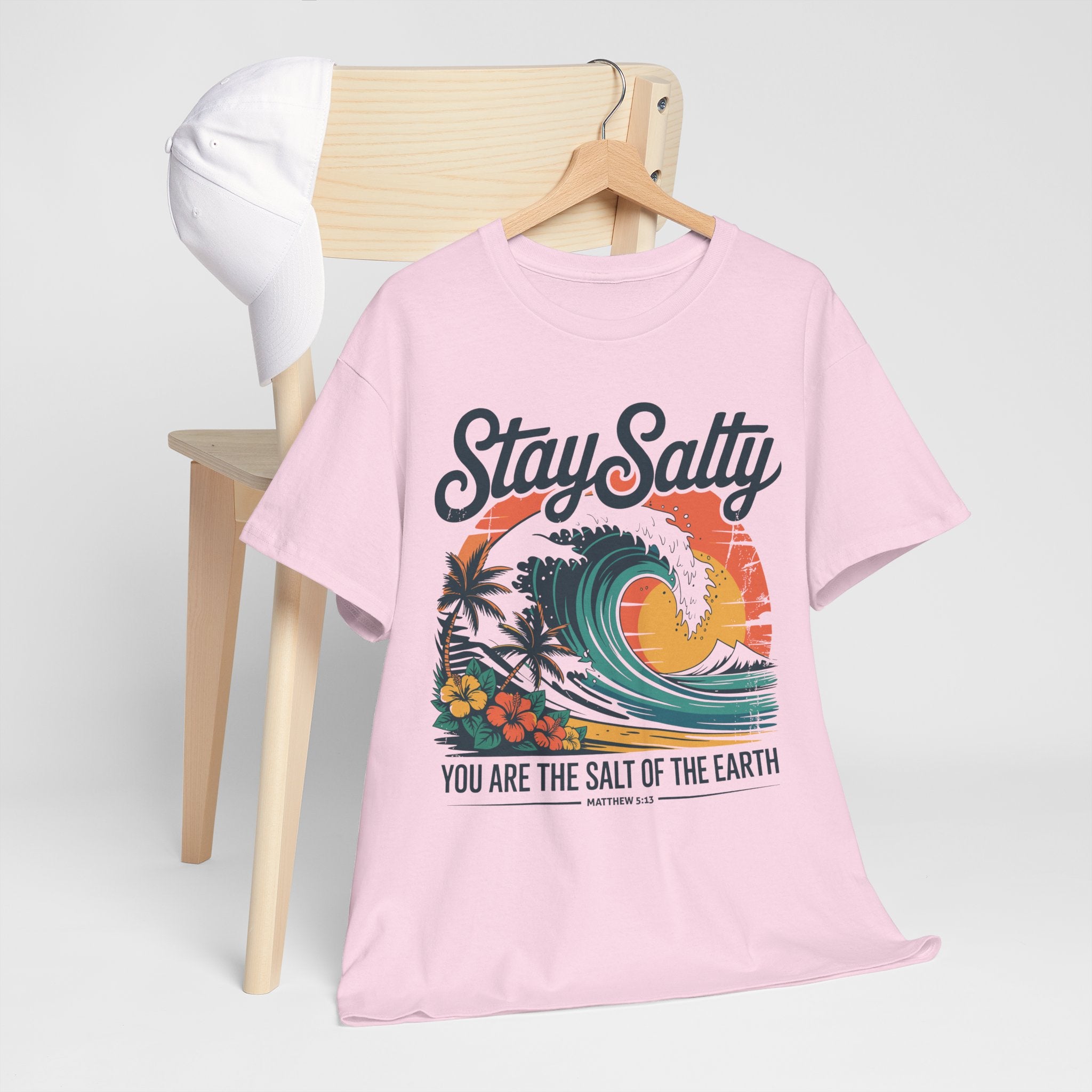 Stay Salty Beach Tee — "You are the salt of the earth (Matthew 5:13)"Unisex Cotton Tee