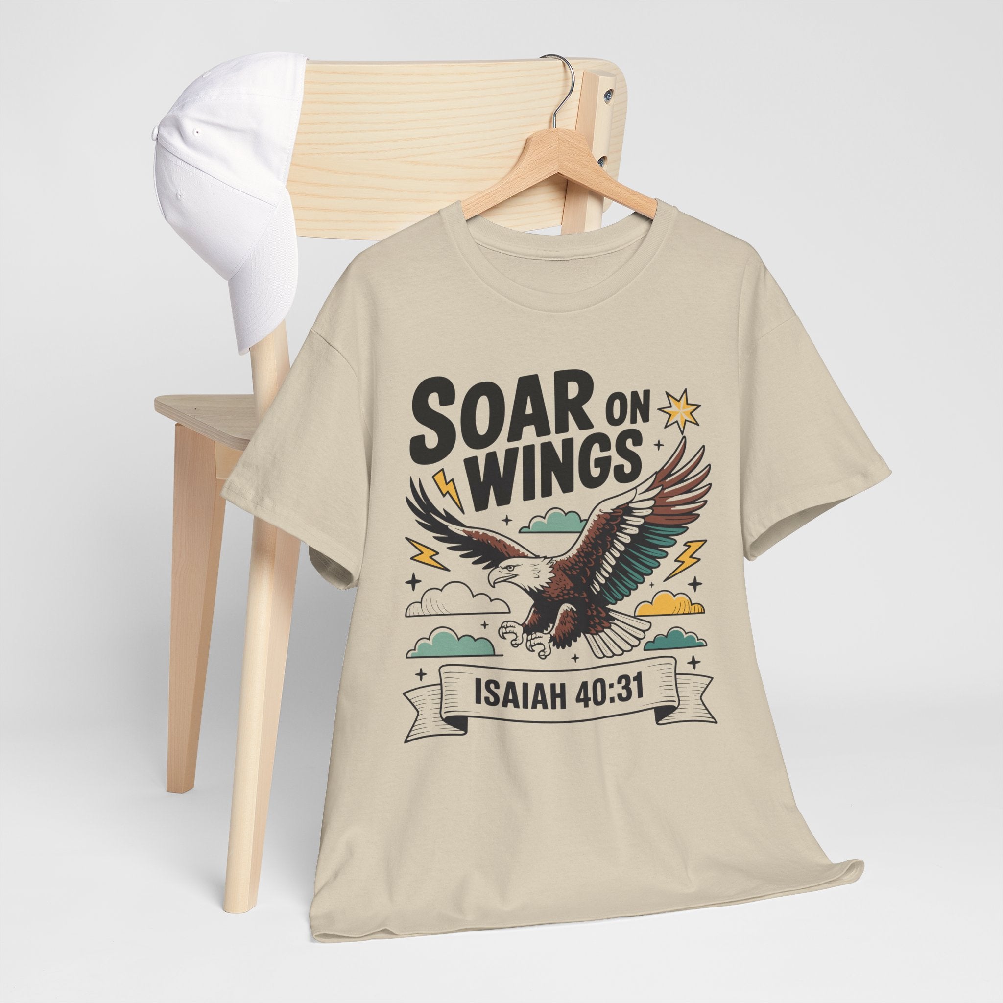 Isaiah 40:31 "Soar on Wings" Eagle Unisex Cotton T-Shirt