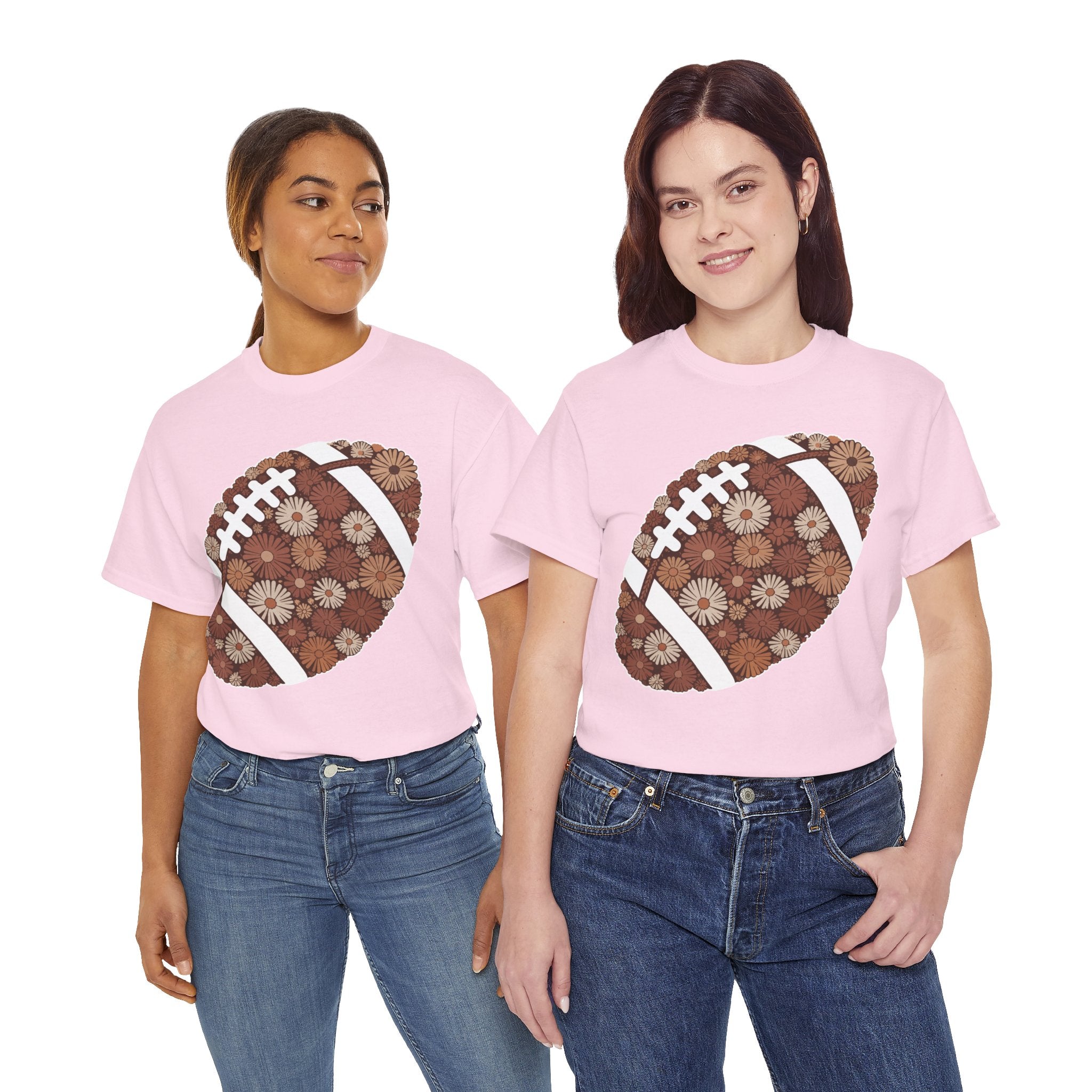 Game Day Touch Down Football Tee — Helmets, Flags & Cheer Icons Unisex Cotton Tee