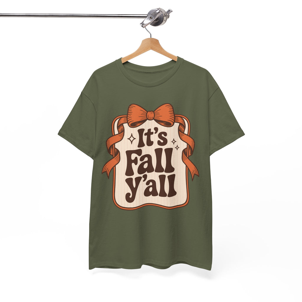 It’s Fall Y’all Autumn Ribbon Unisex Cotton Tee