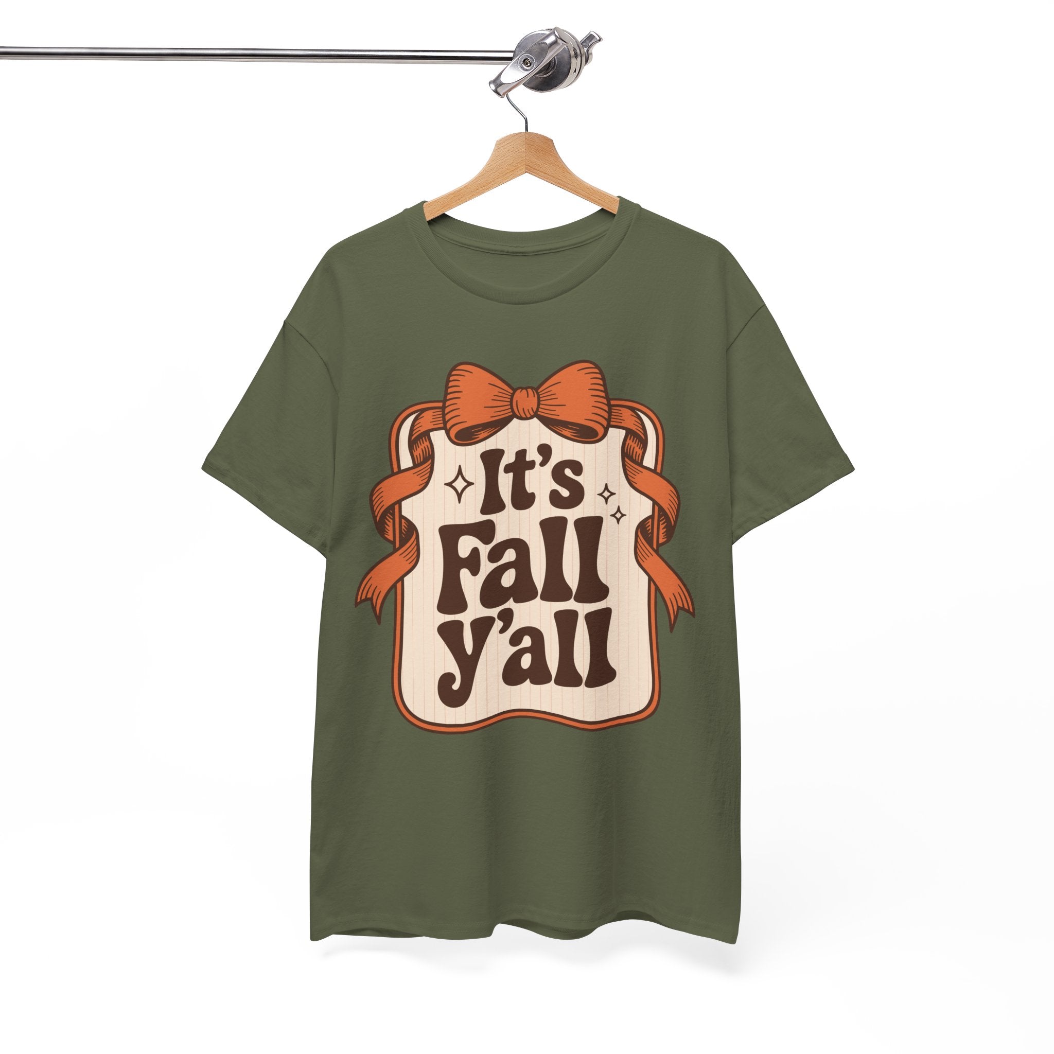 It’s Fall Y’all Autumn Ribbon Unisex Cotton Tee
