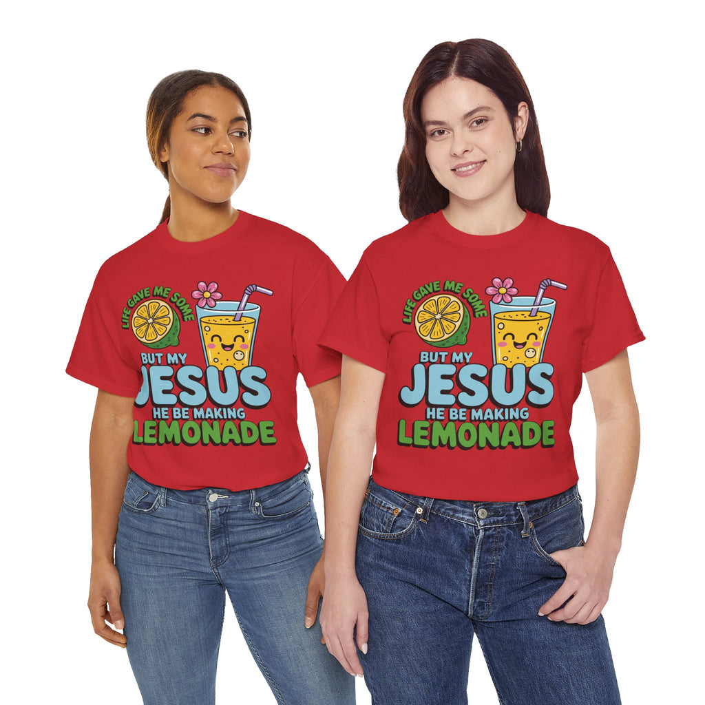 Christian Lemonade T‑Shirt — "Life Gave Me Some Lemons, My Jesus Makes Lemonade"Unisex Cotton Tee