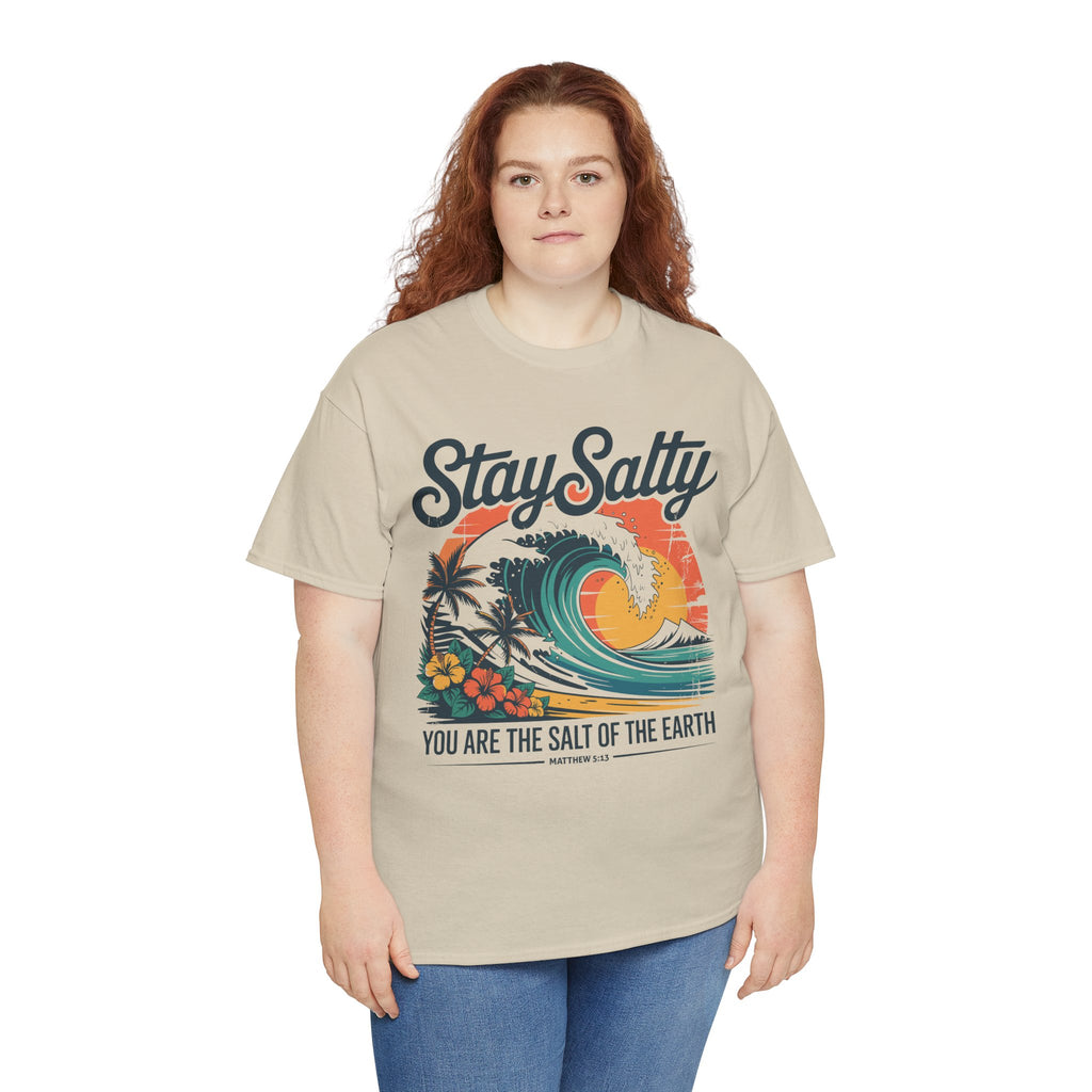 Stay Salty Beach Tee — "You are the salt of the earth (Matthew 5:13)"Unisex Cotton Tee