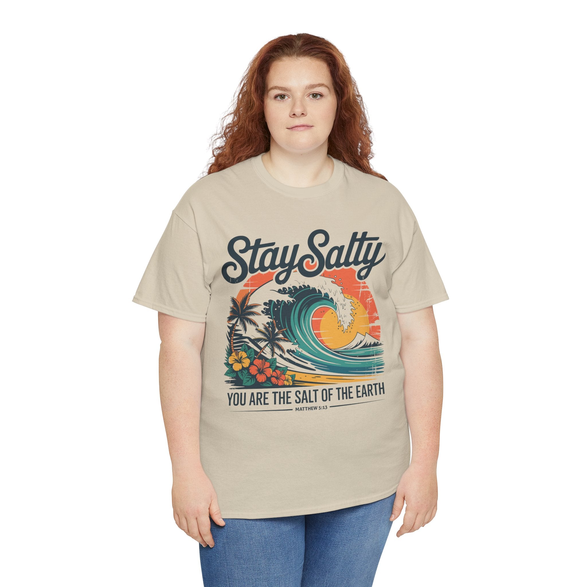 Stay Salty Beach Tee — "You are the salt of the earth (Matthew 5:13)"Unisex Cotton Tee