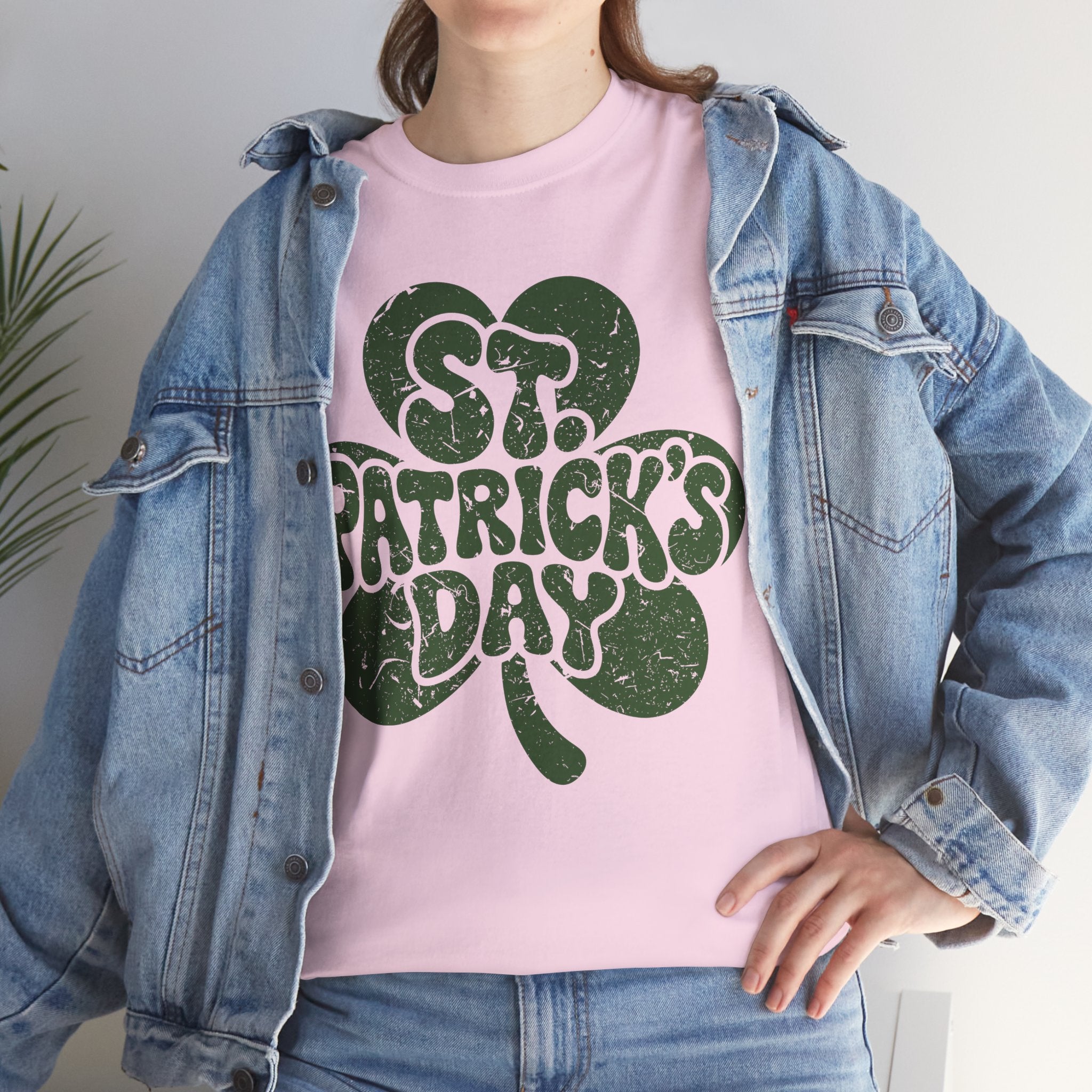St. Patrick's Day Shamrock Tee — Retro Bubble Lettering Unisex Cotton Tee