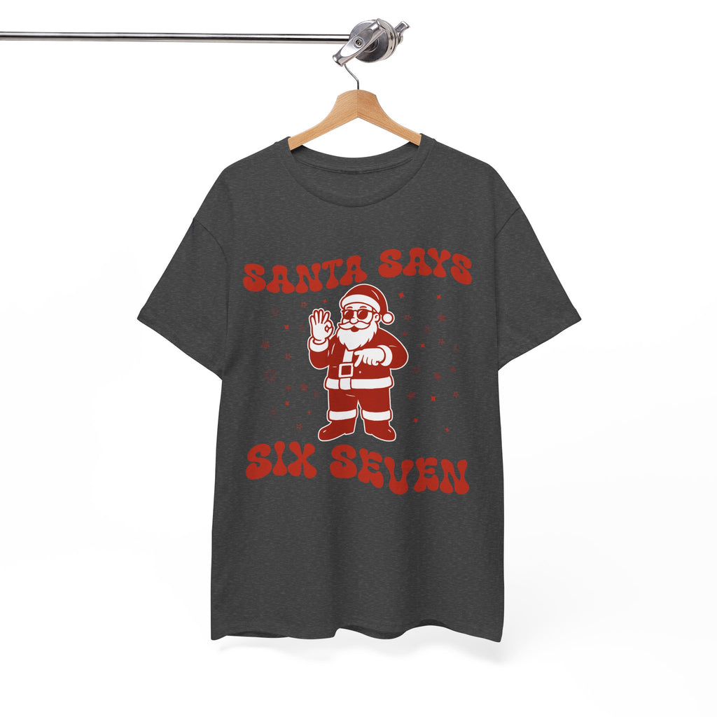 Retro 'Santa Says Six Seven' Christmas Unisex Cotton Tee