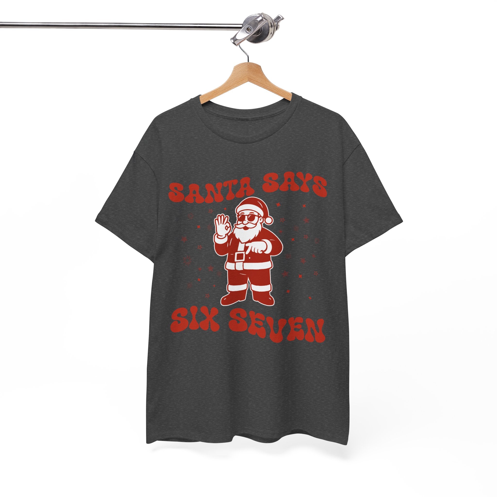 Retro 'Santa Says Six Seven' Christmas Unisex Cotton Tee