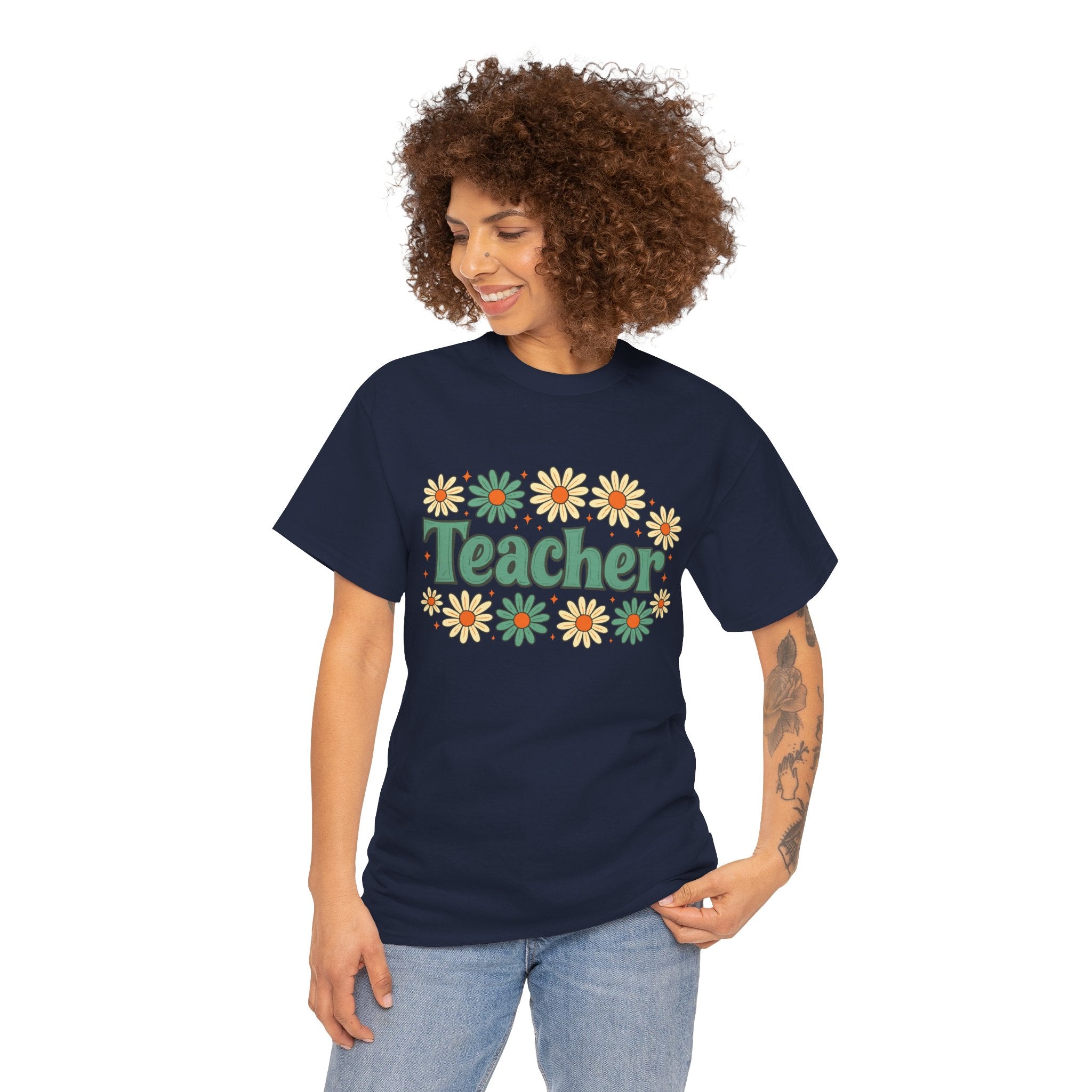 Floral Teacher Tee - Perfect Gift for Educators