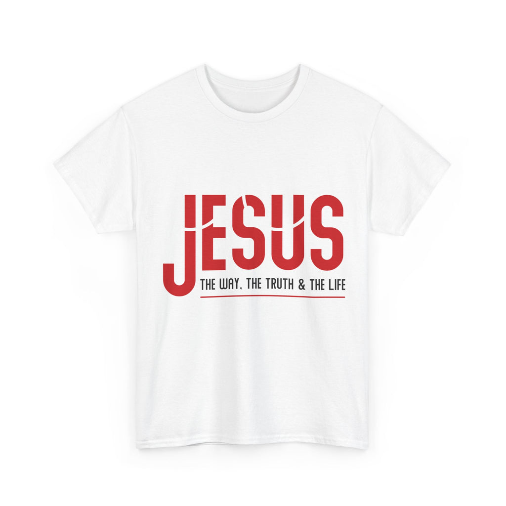 Jesus The Way The Truth & The Life T-Shirt — Bold Red Christian Unisex Cotton Tee