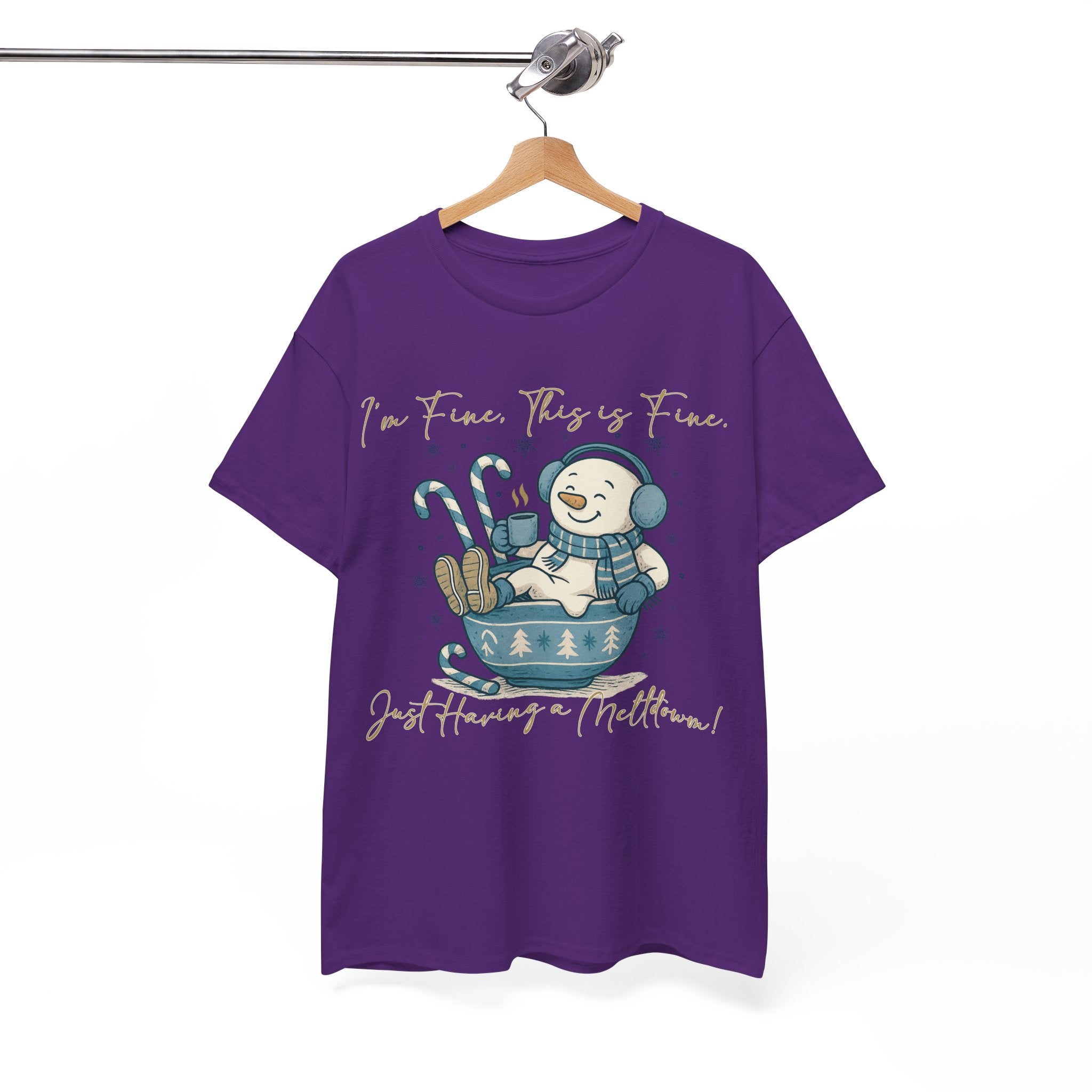 Snowman Hot Cocoa Unisex Cotton Tee