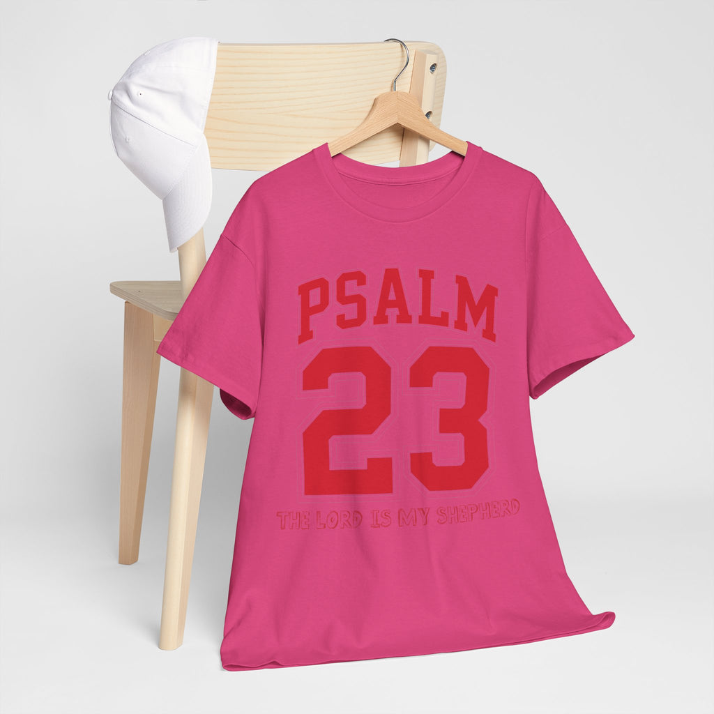 Psalm 23 Varsity T-Shirt — “The Lord Is My Shepherd” Unisex Cotton Tee
