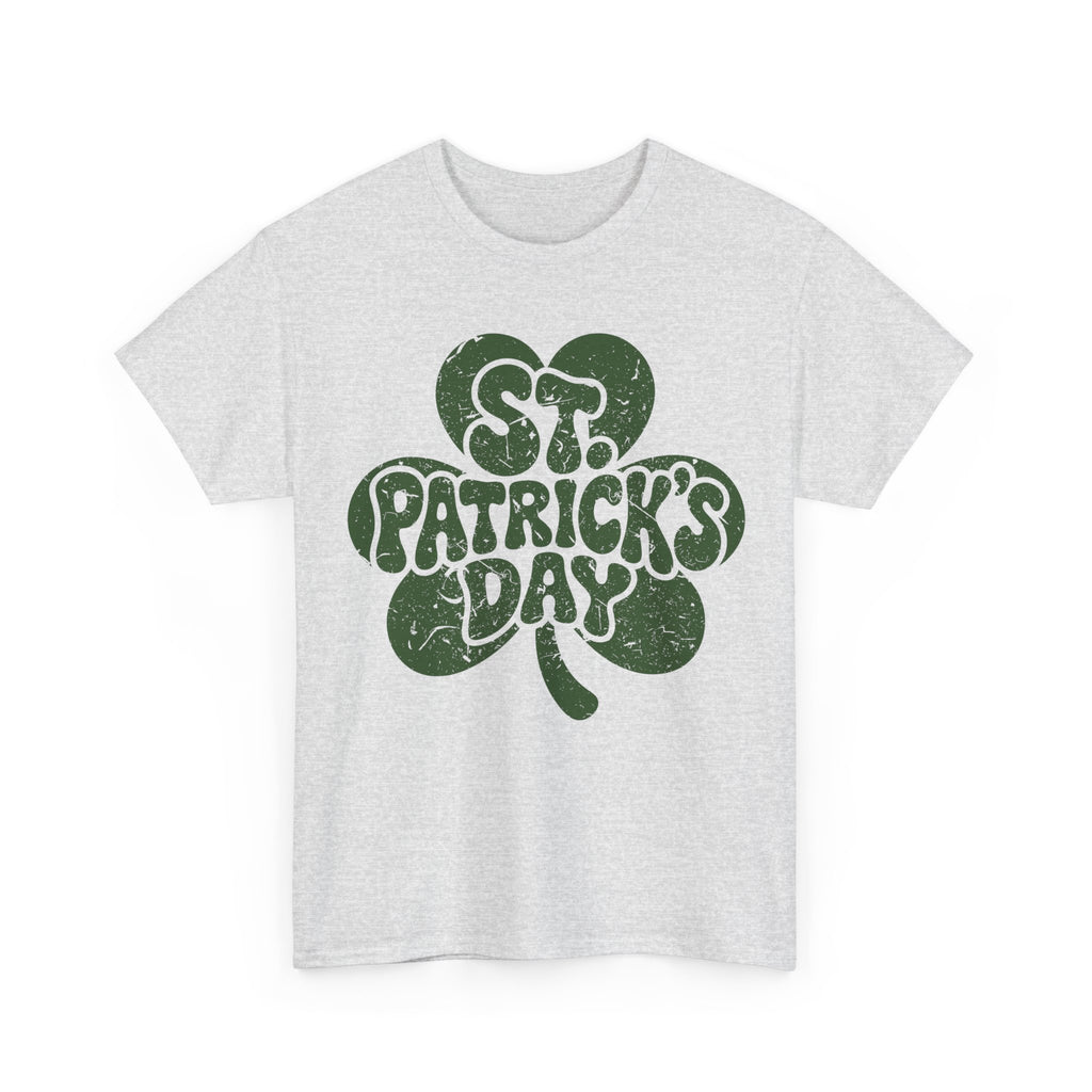 St. Patrick's Day Shamrock Tee — Retro Bubble Lettering Unisex Cotton Tee