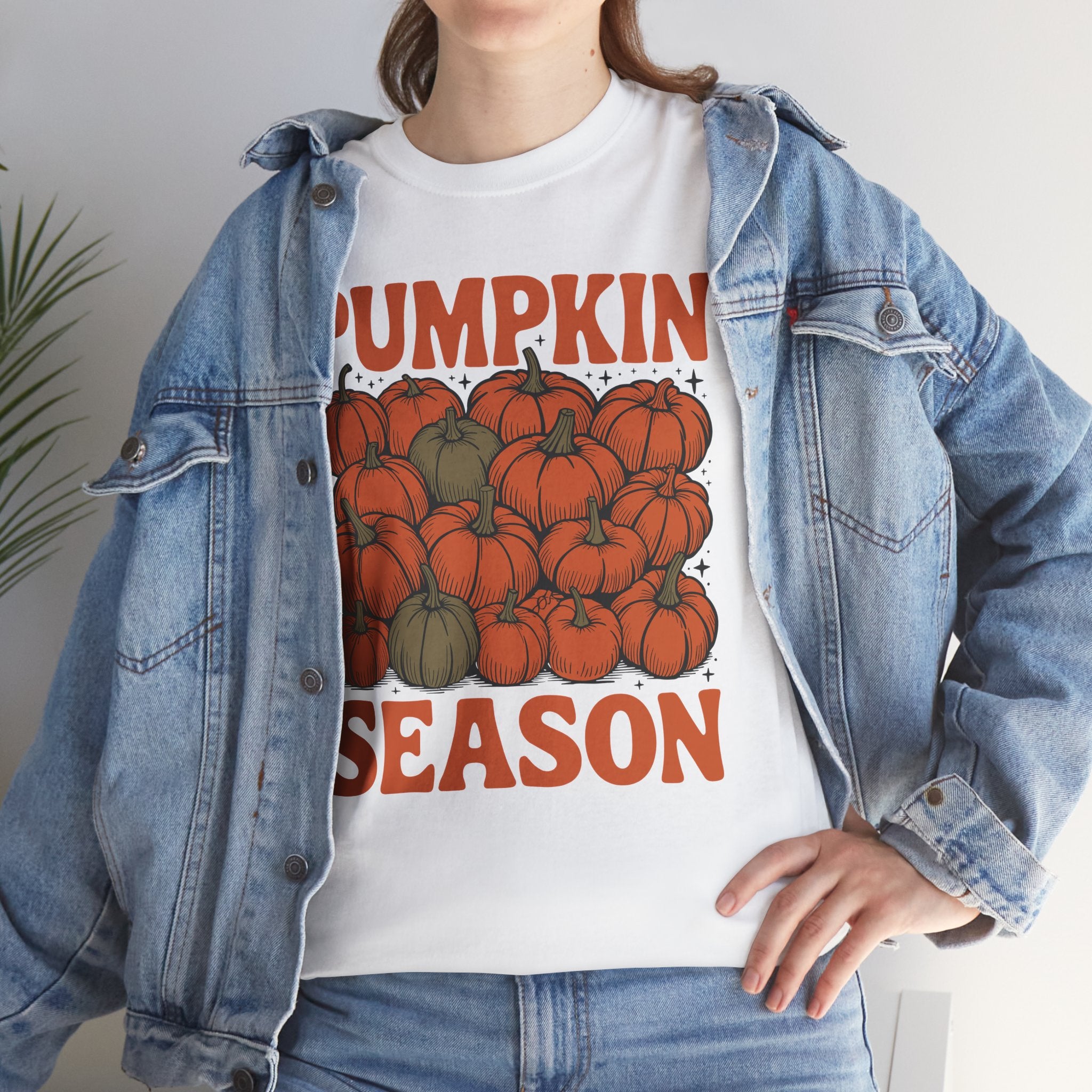 Pumpkin Season Tee — Fall Pumpkin Pile Unisex Cotton Tee