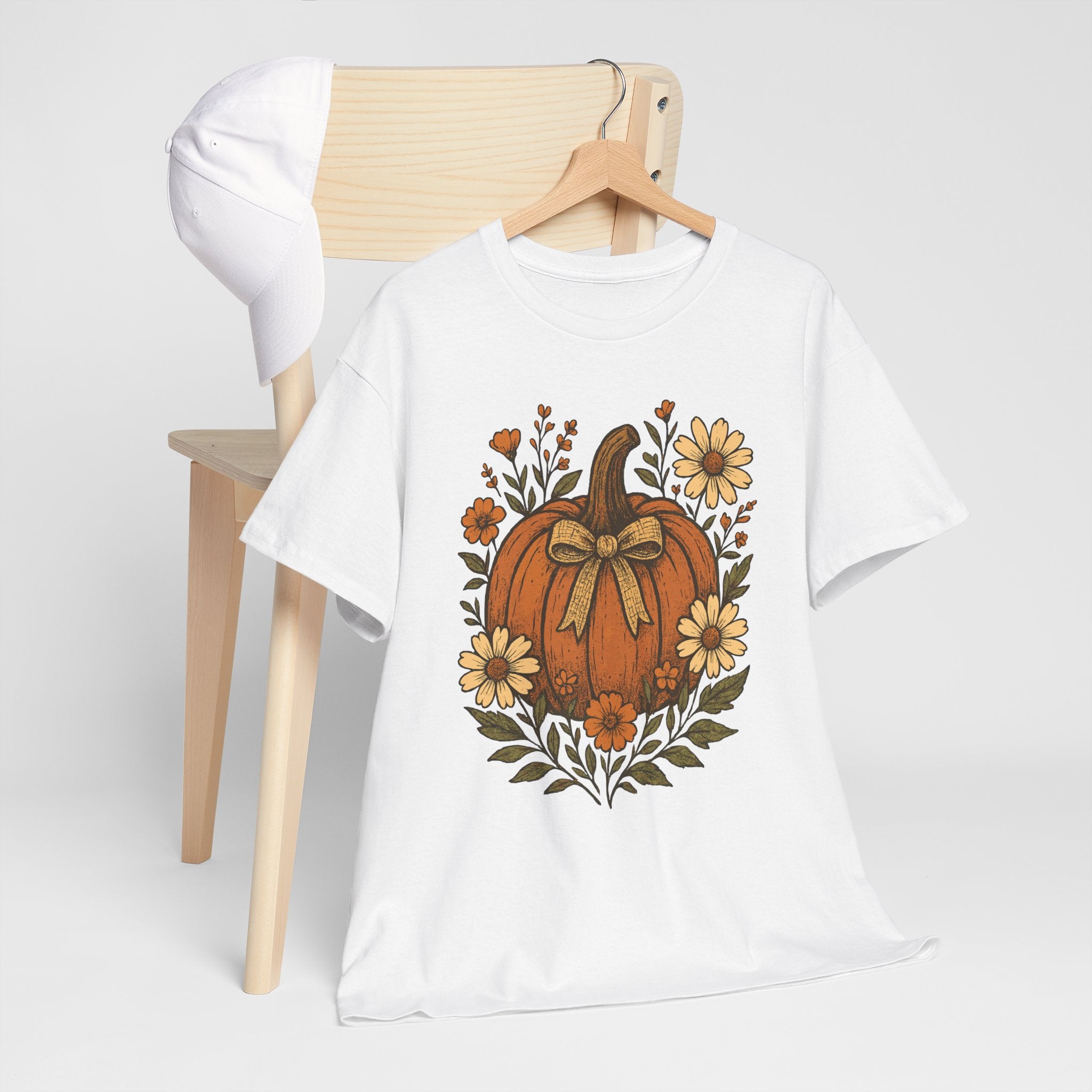 Pumpkin Daisy Unisex Cotton Tee