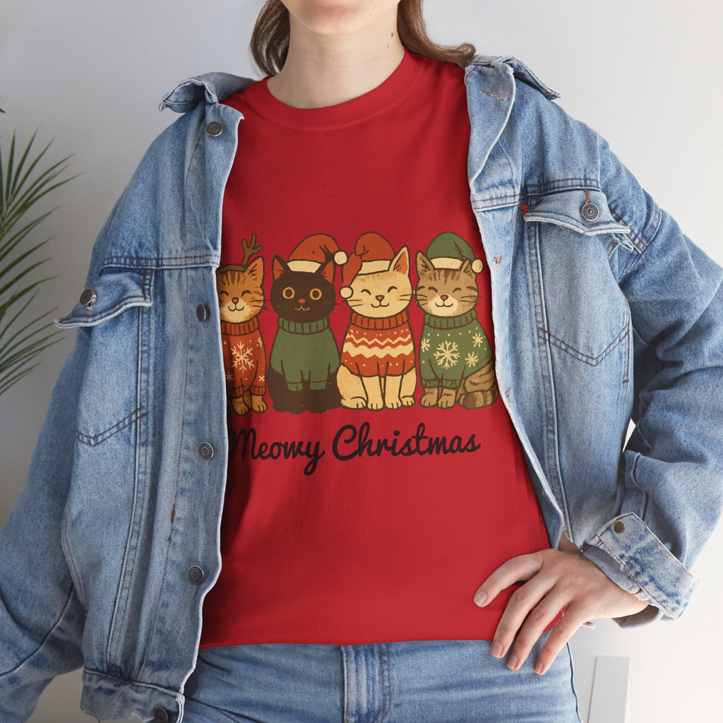 Christmas Cats Unisex Cotton Tee