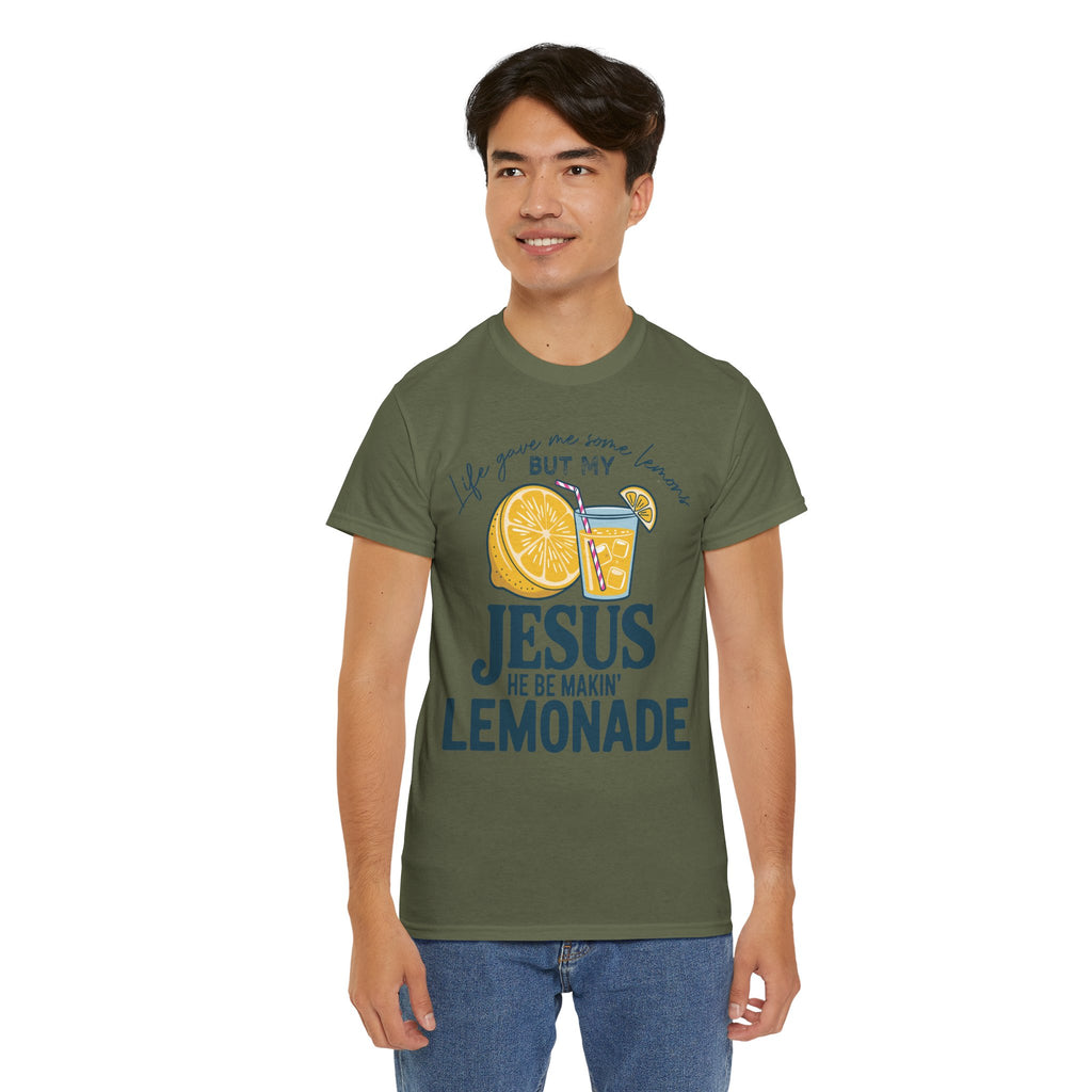 Christian Lemonade T-Shirt — “Life Gave Me Some Lemons but My Jesus He Be Makin’ Lemonade”Unisex Cotton Tee