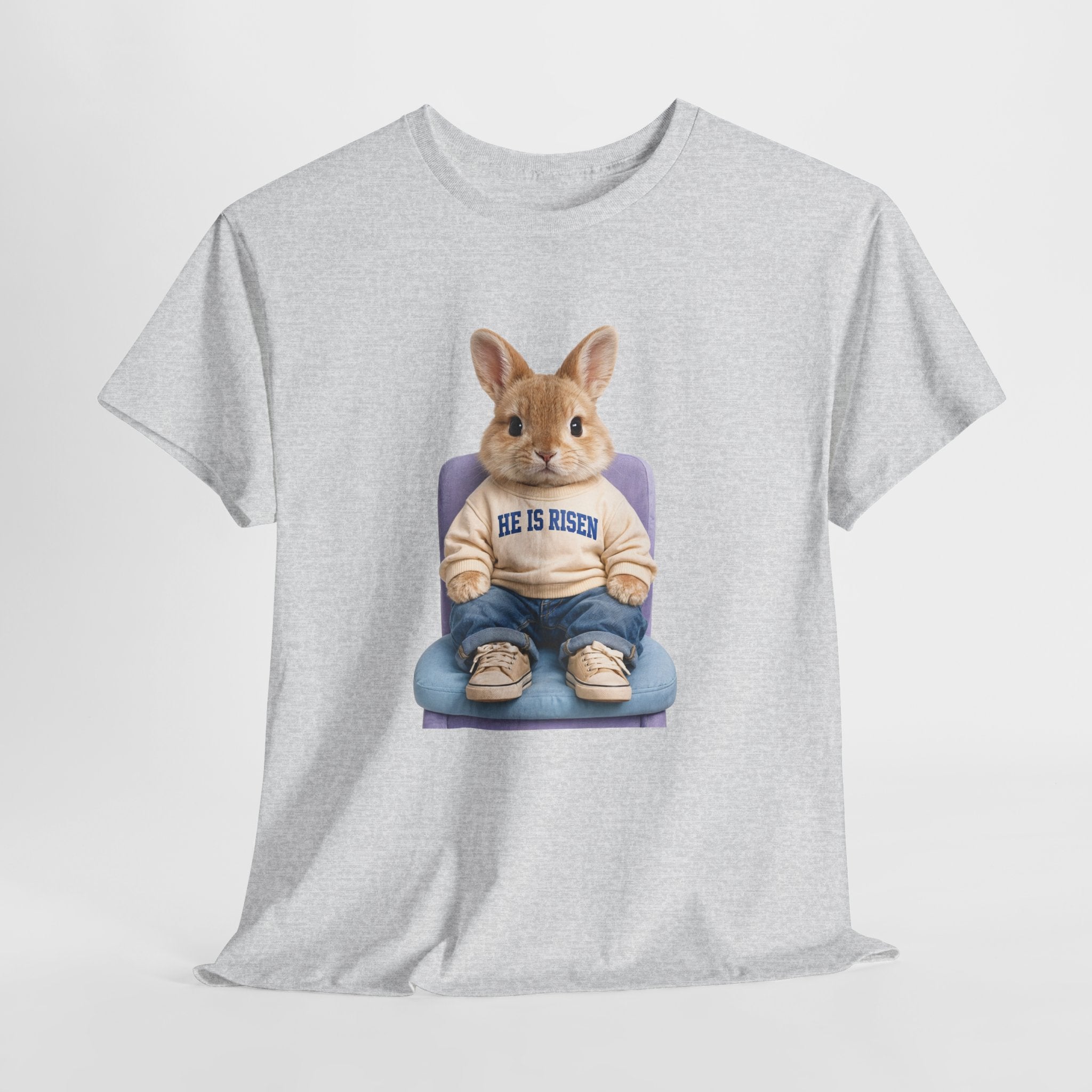 Easter 'He Is Risen' Bunny Unisex Cotton Tee